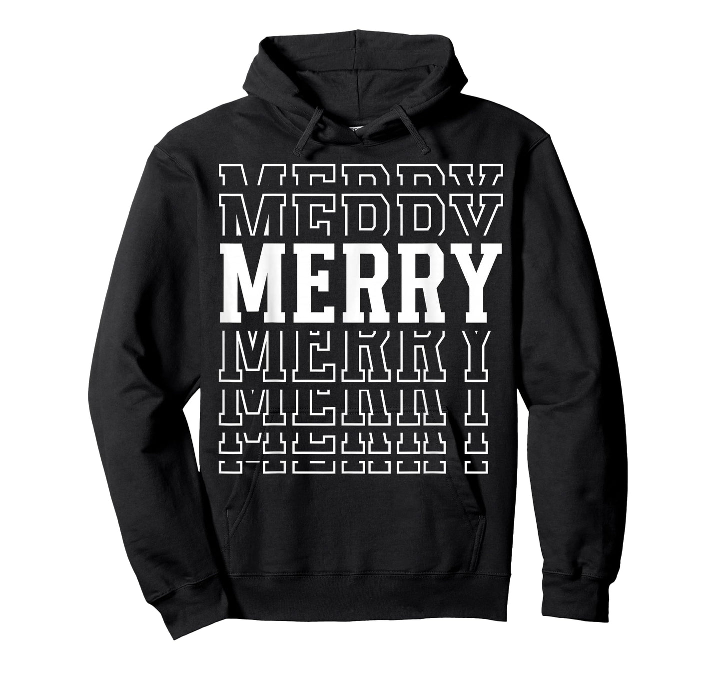Merry Christmas Layered Text Family Santa Xmas T-Shirt