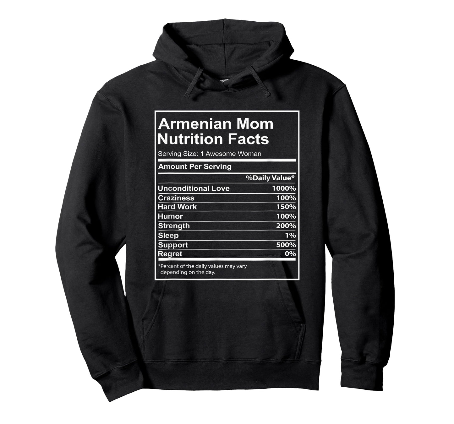 Armenian Mom Nutrition Facts Funny for Armenian Mom T-Shirt