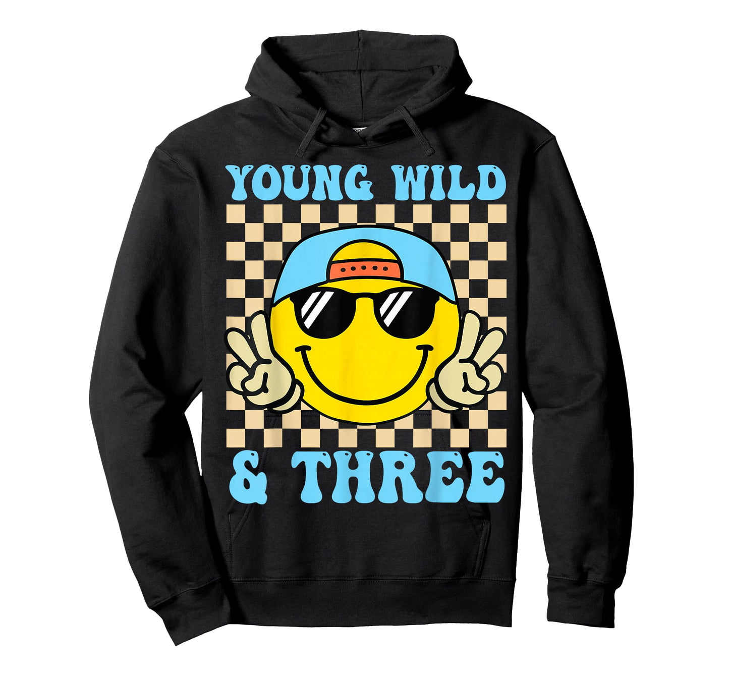 Kids Young Wild and Three 3rd Birthday Boy 3 Year Old T-Shirt