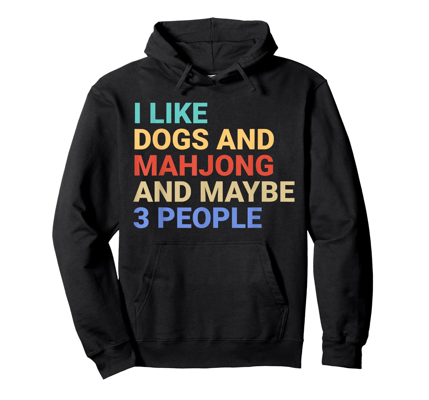 Retro I Like Dogs and Mahjong Lover Funny T-Shirt