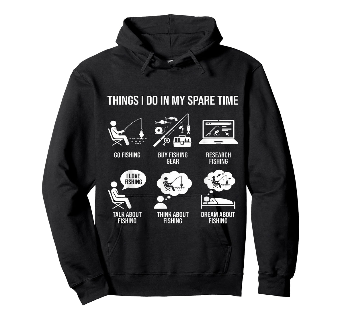 Things I Do in My Spare Time Fisherman Men Bass Fishing T-Shirt