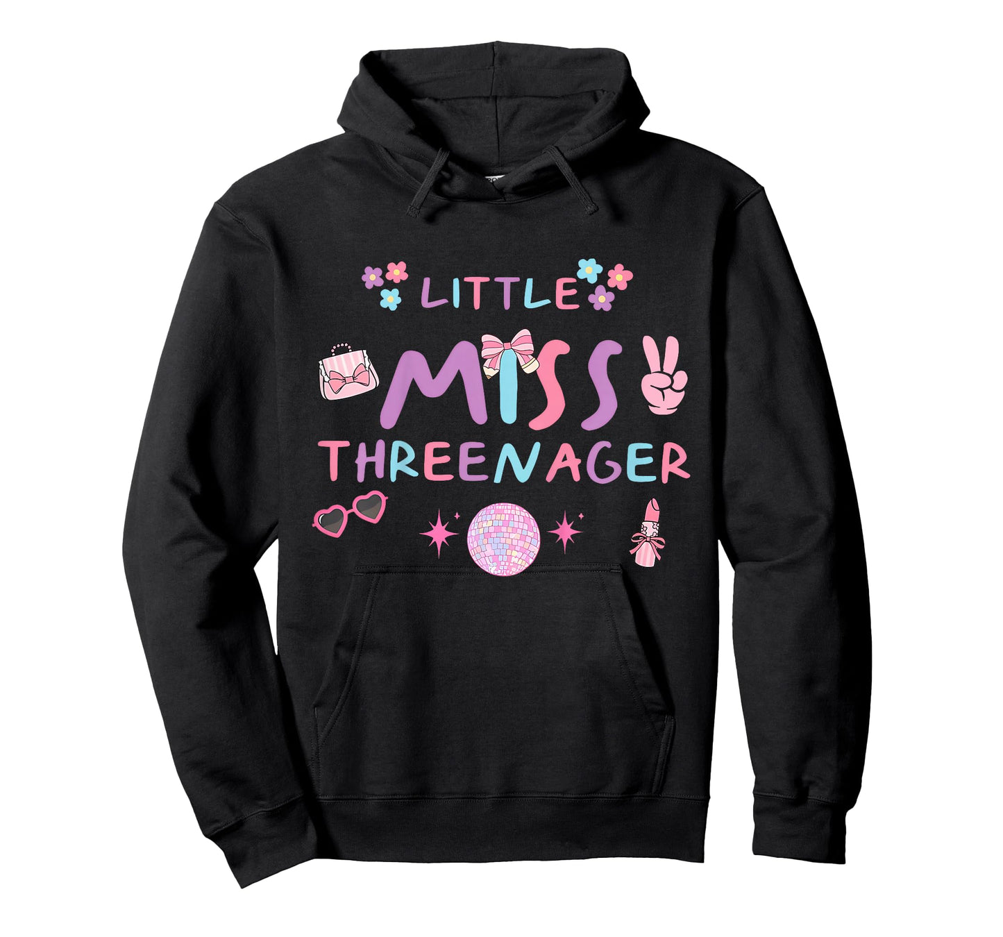 Funny Threenager Happy 3rd Bday Party Gifts 3 Years Old Girl T-Shirt