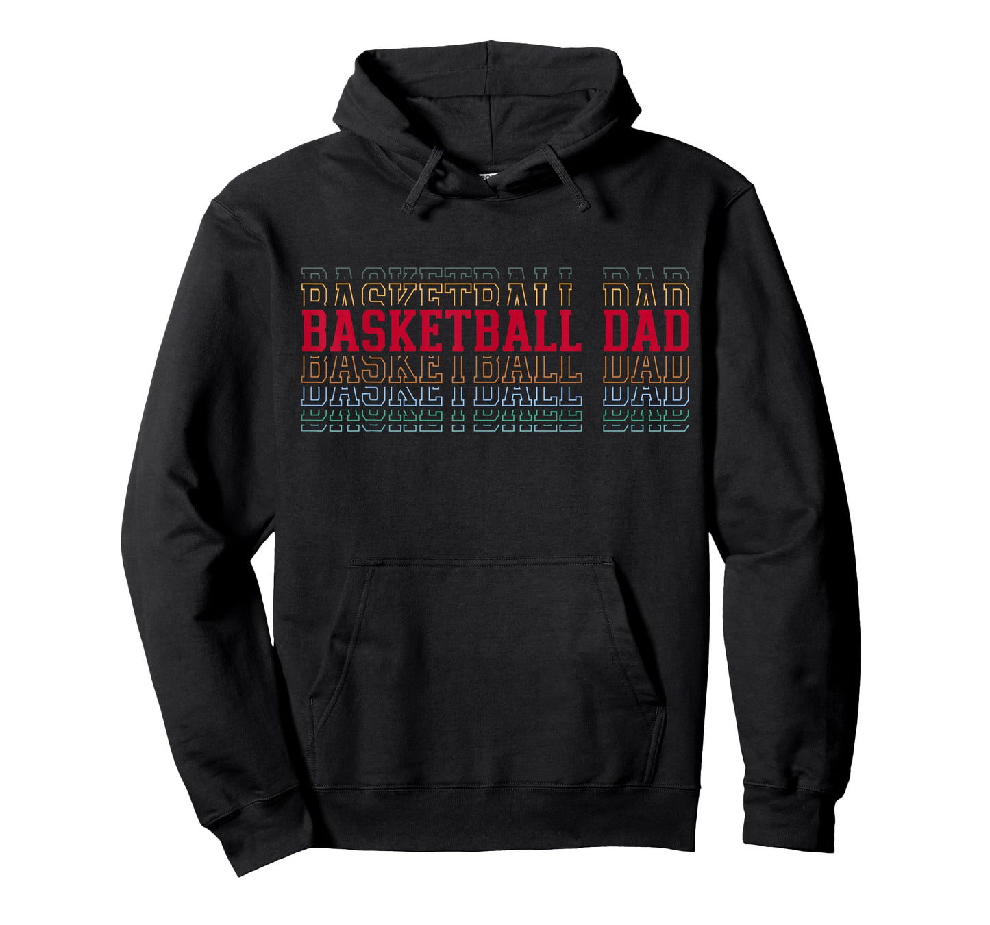 Basketball Dad Funny Layered Text Father Coach Player T-Shirt