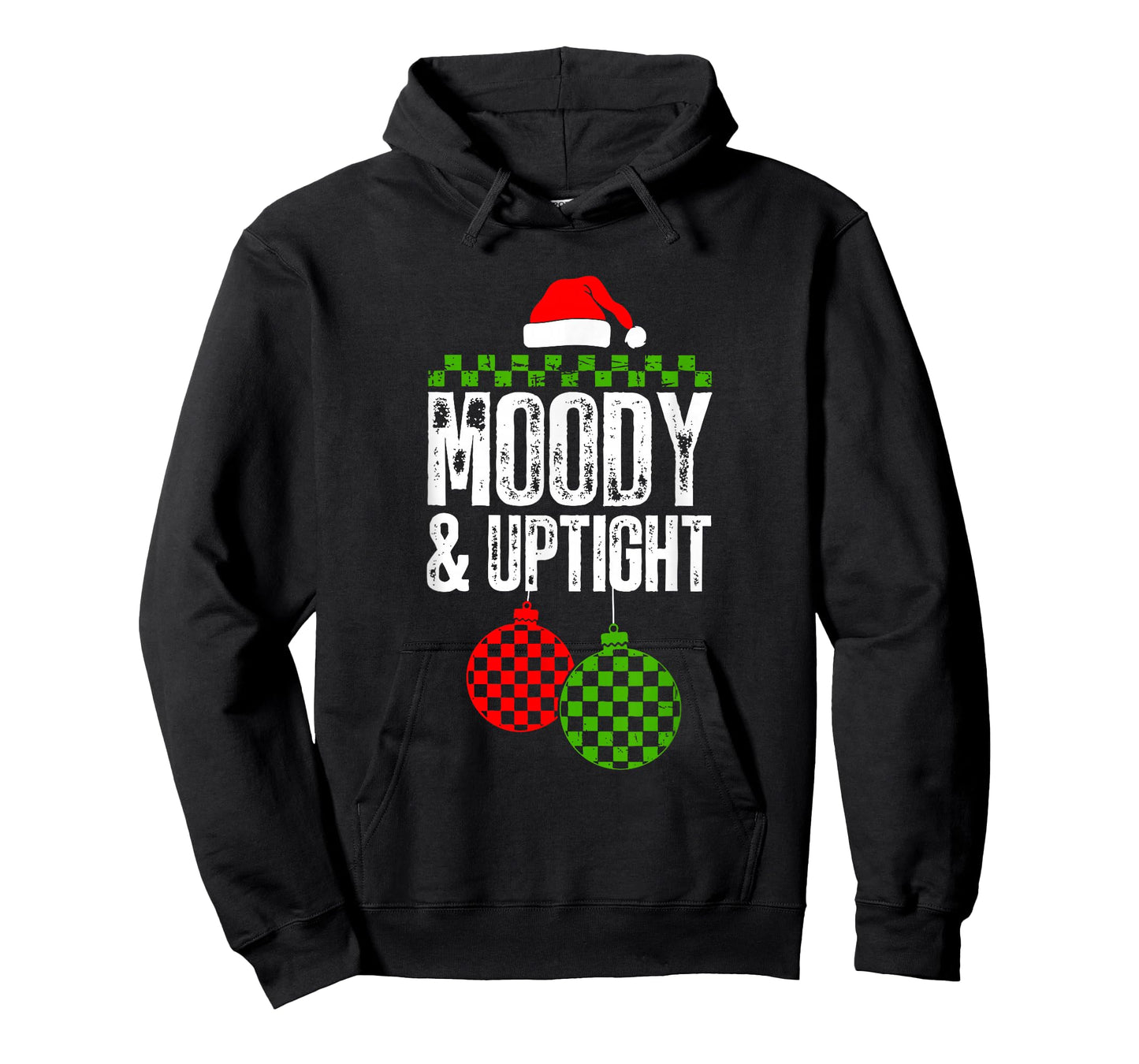 Retro Merry and Bright Moody and Uptight Couples Christmas T-Shirt