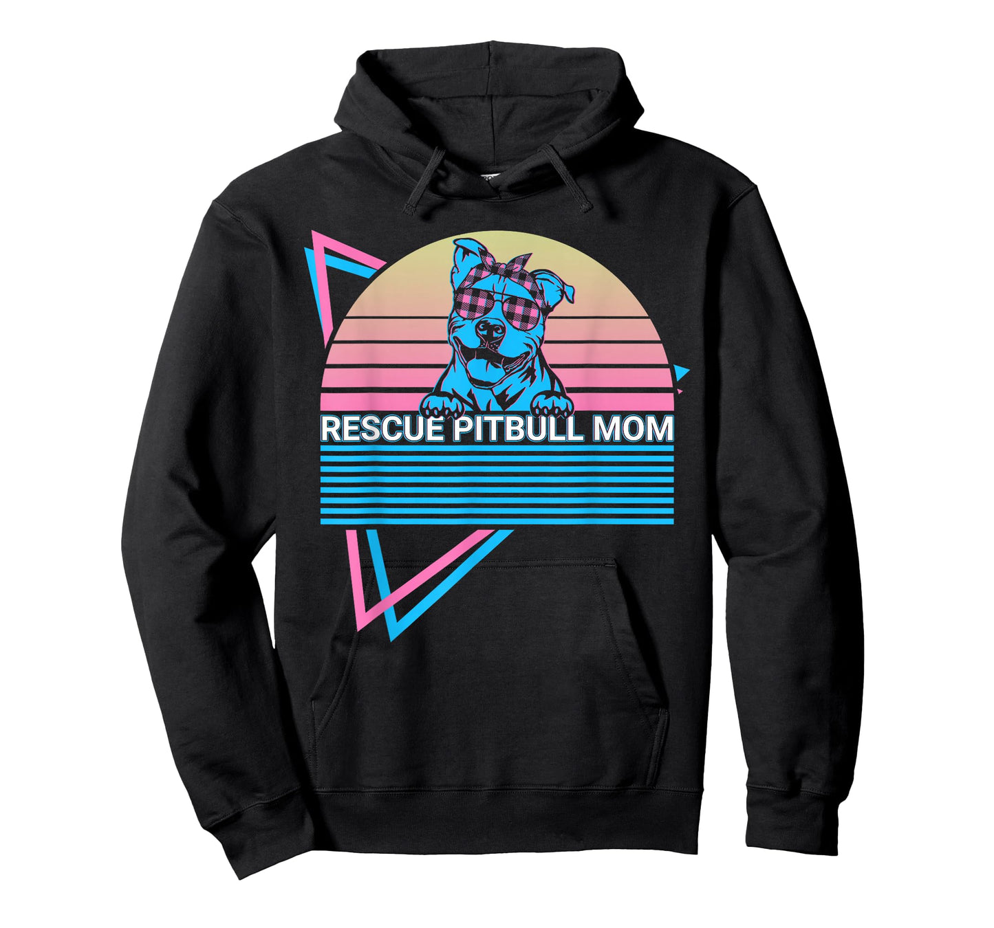 Pitbull Mom Pit Bull Retro Rescue Pitbull Mom T-Shirt