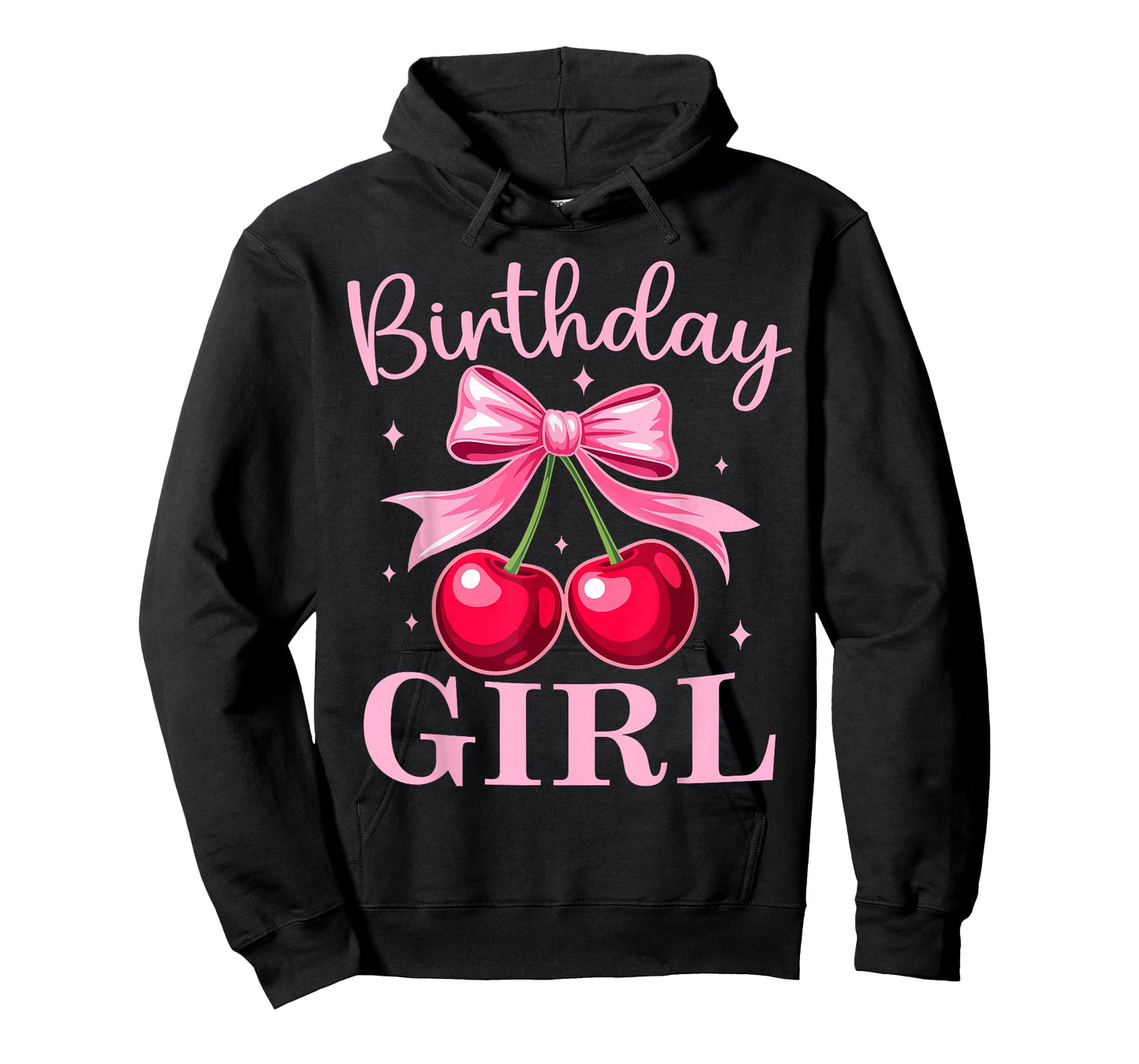 Birthday Girl Coquette Bow Cherry Birthday Girls Women T-Shirt
