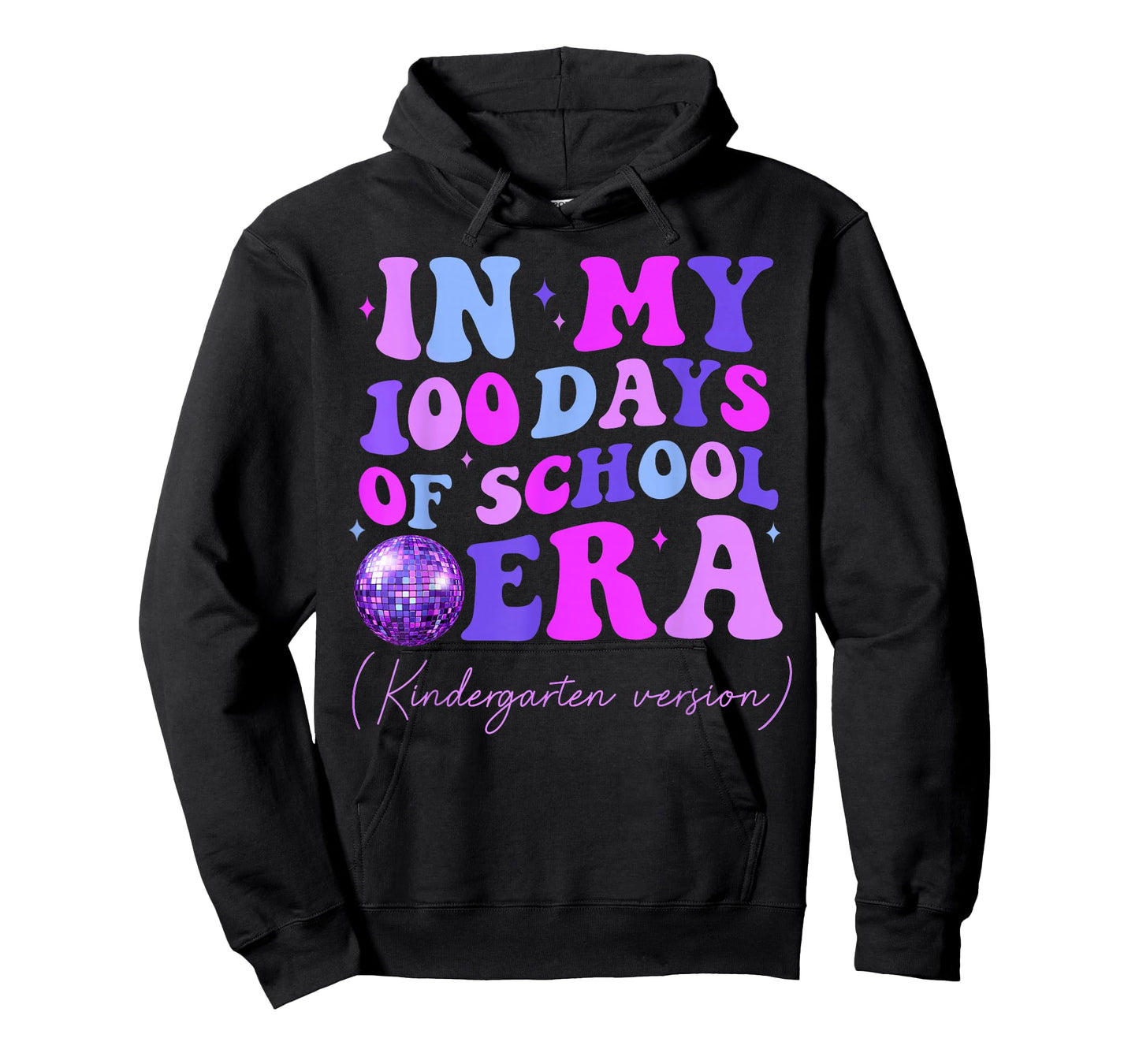 in My 100 Days of School Era Kindergarten Groovy Teacher Kid T-Shirt