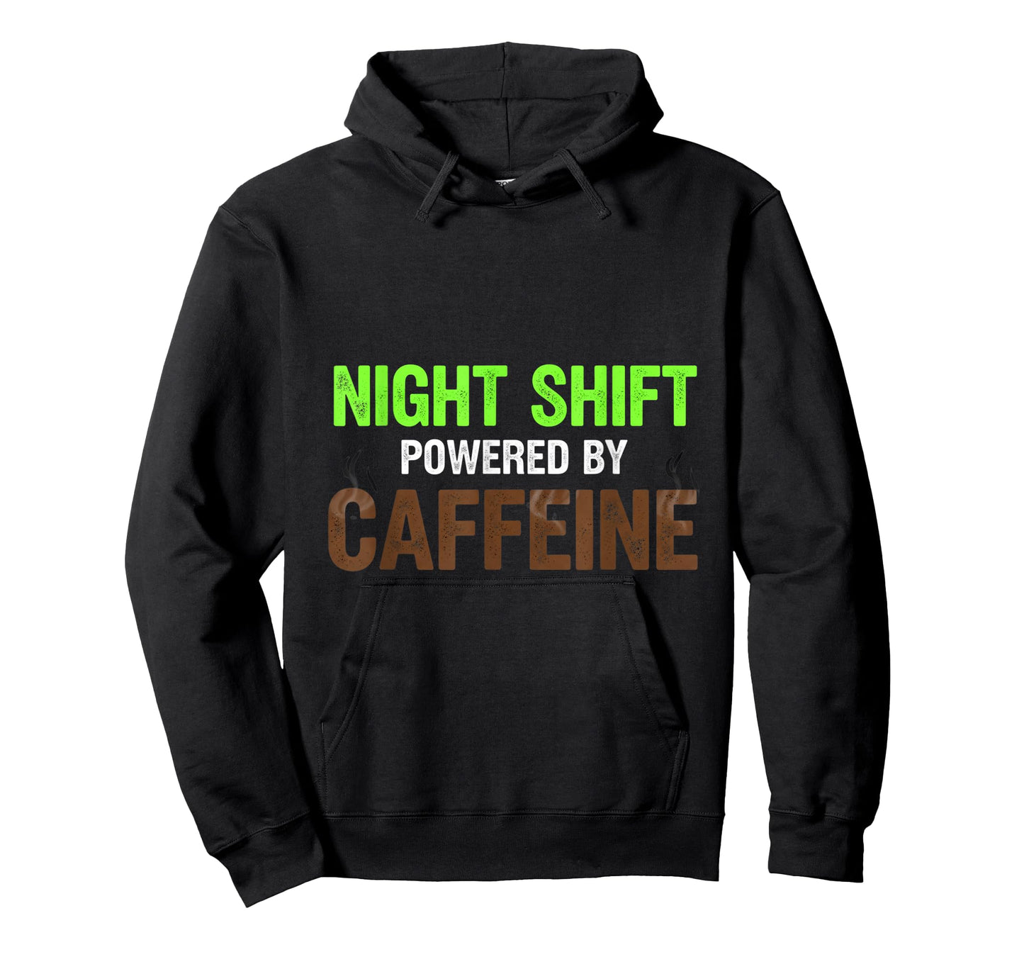 Nights Shift Powered by Caffeine Funny Nurse Medical RN T-Shirt
