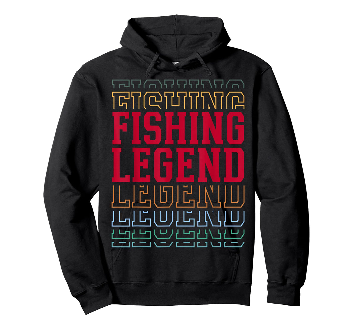 Fishing Legend Funny Layered Text Fisherman T-Shirt