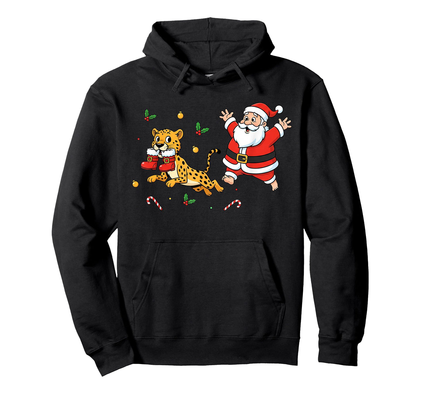 Funny Cheetah Santa Claus Boots Christmas Womens Mens Kids T-Shirt