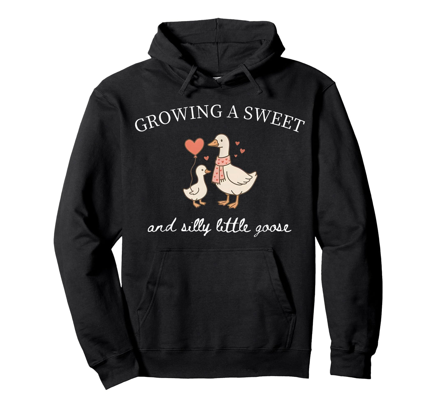 Growing A Sweet and Silly Little Goose Valentines Pregnancy T-Shirt