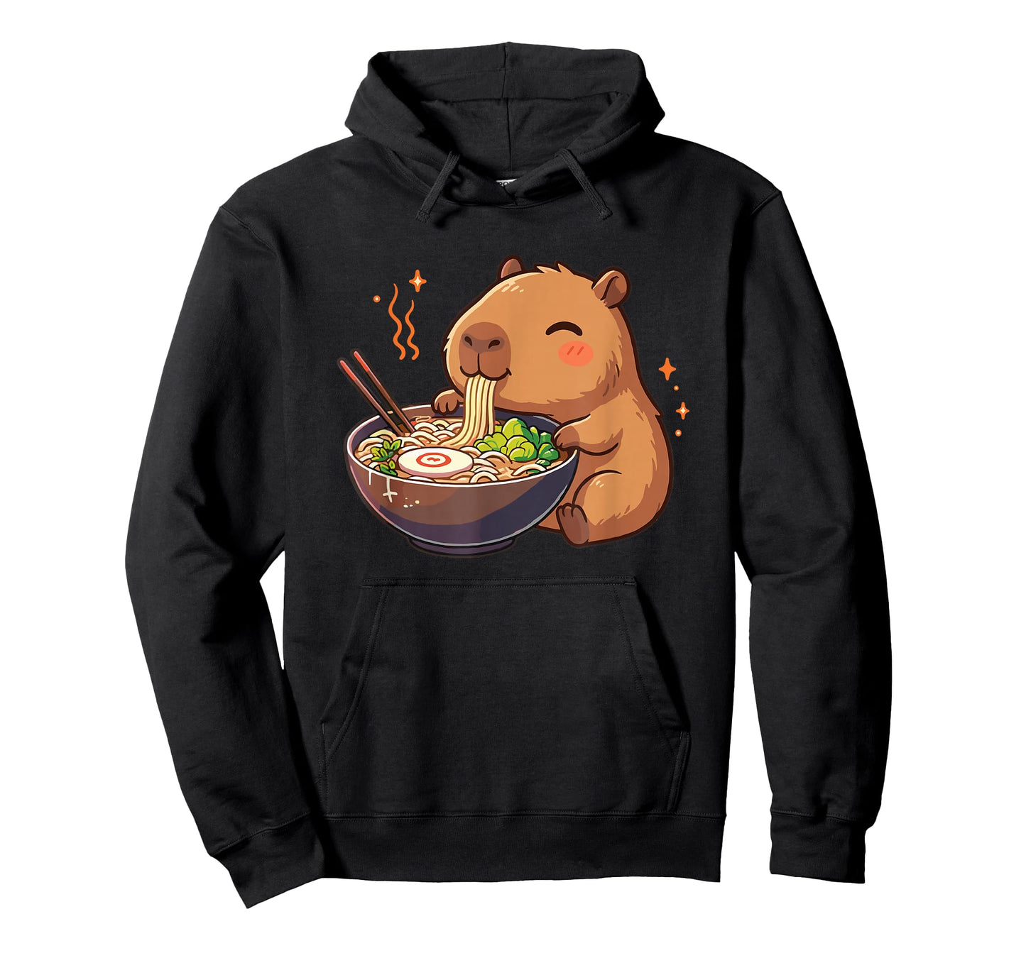 Capybara with Noodles Ramen Kawaii Capybara T-Shirt