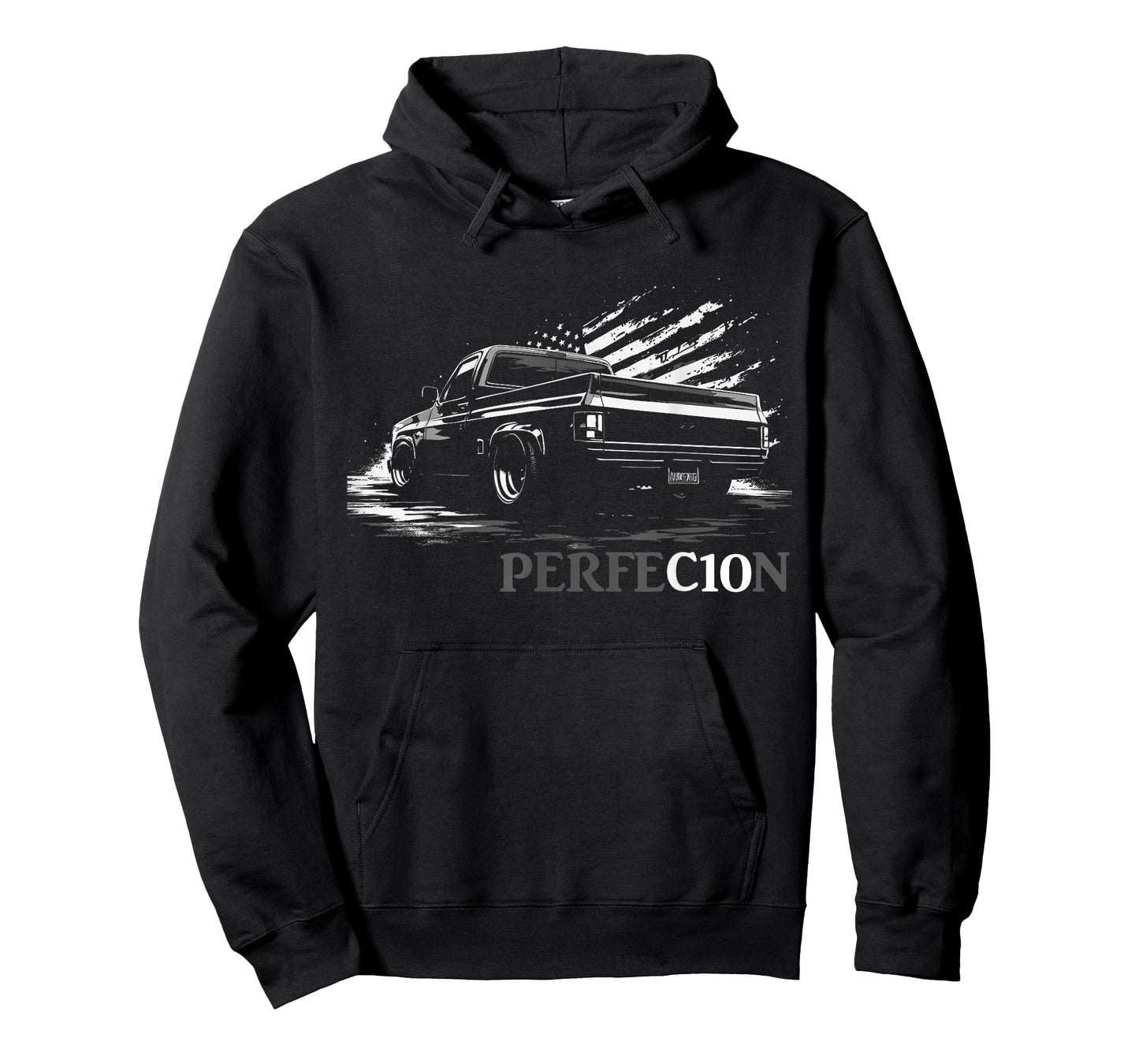 Square Body Perfection Rear View C10 Squarebody USA Flag T-Shirt