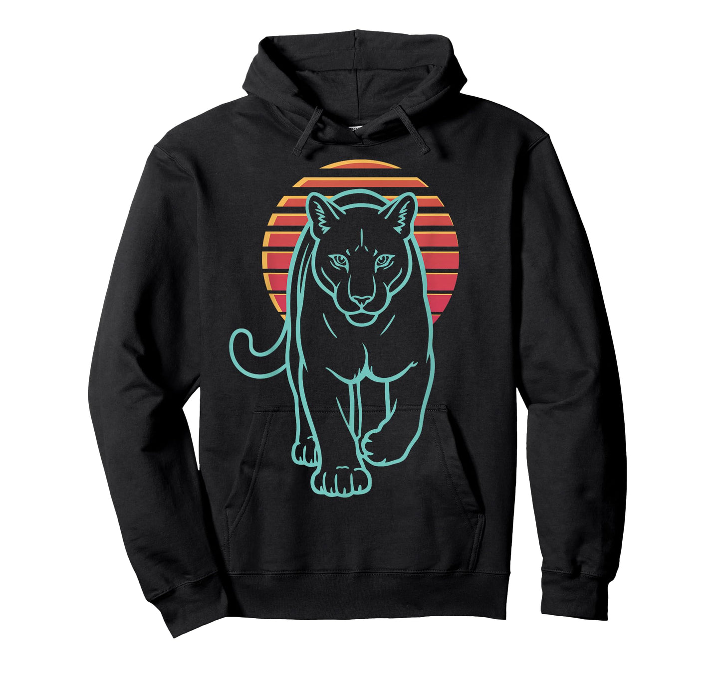 Cougar Animal Retro Synthwave 80s T-Shirt