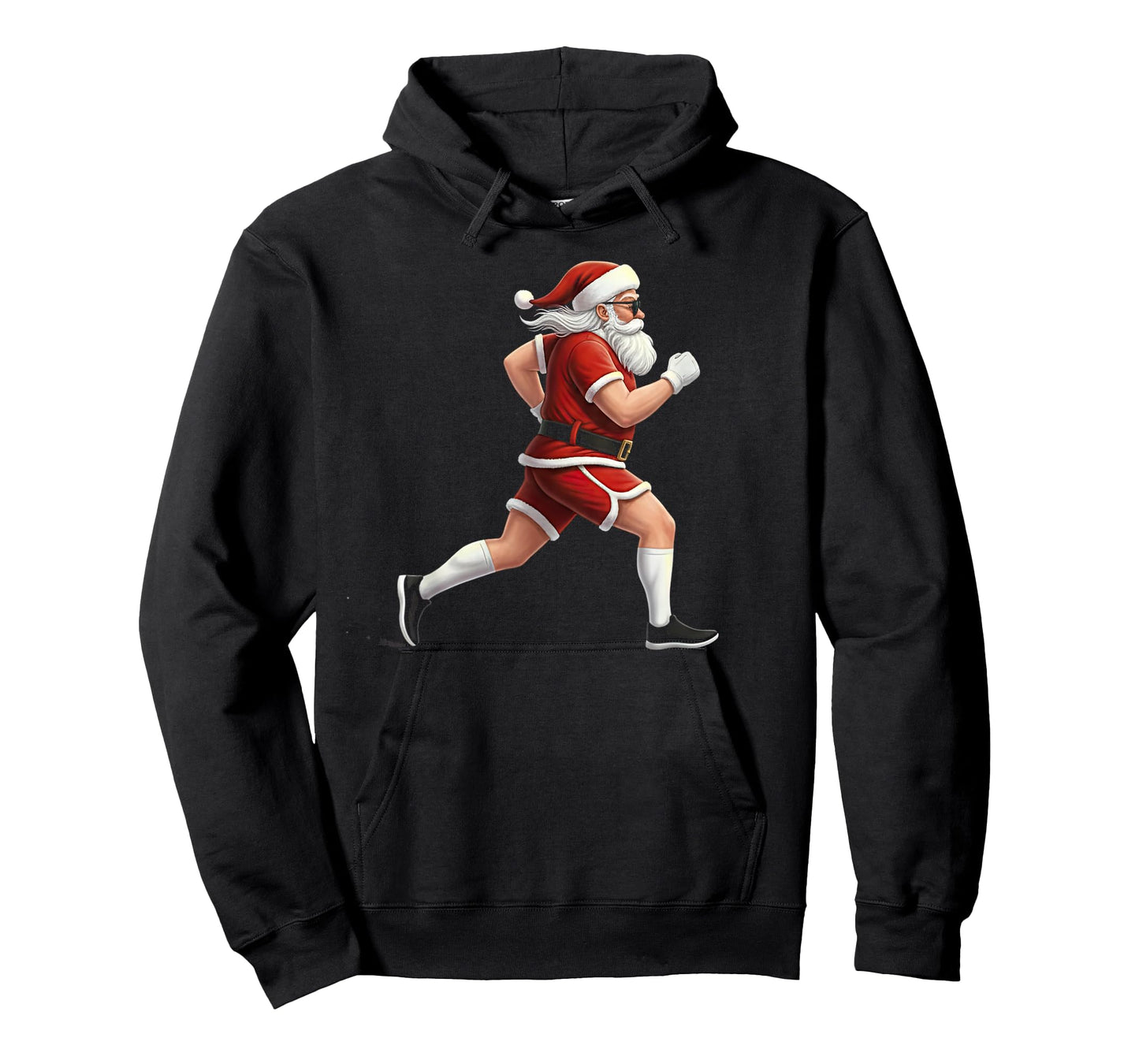 Running Santa Christmas Graphic Runner Run Marathon 5k 10k T-Shirt