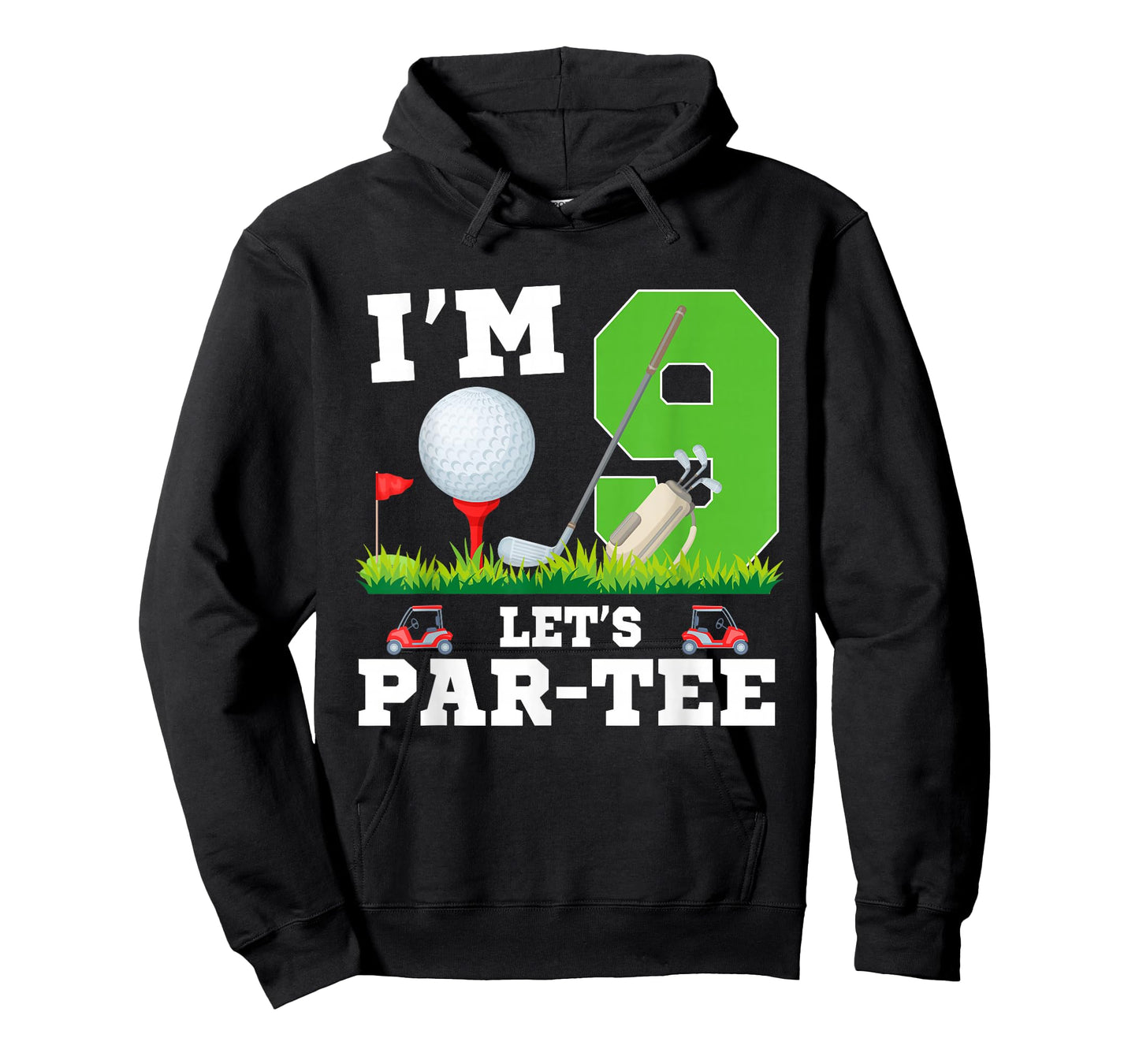 I'm 9 Year Old Let's Par-Tee Birthday Golf Themed Party T-Shirt