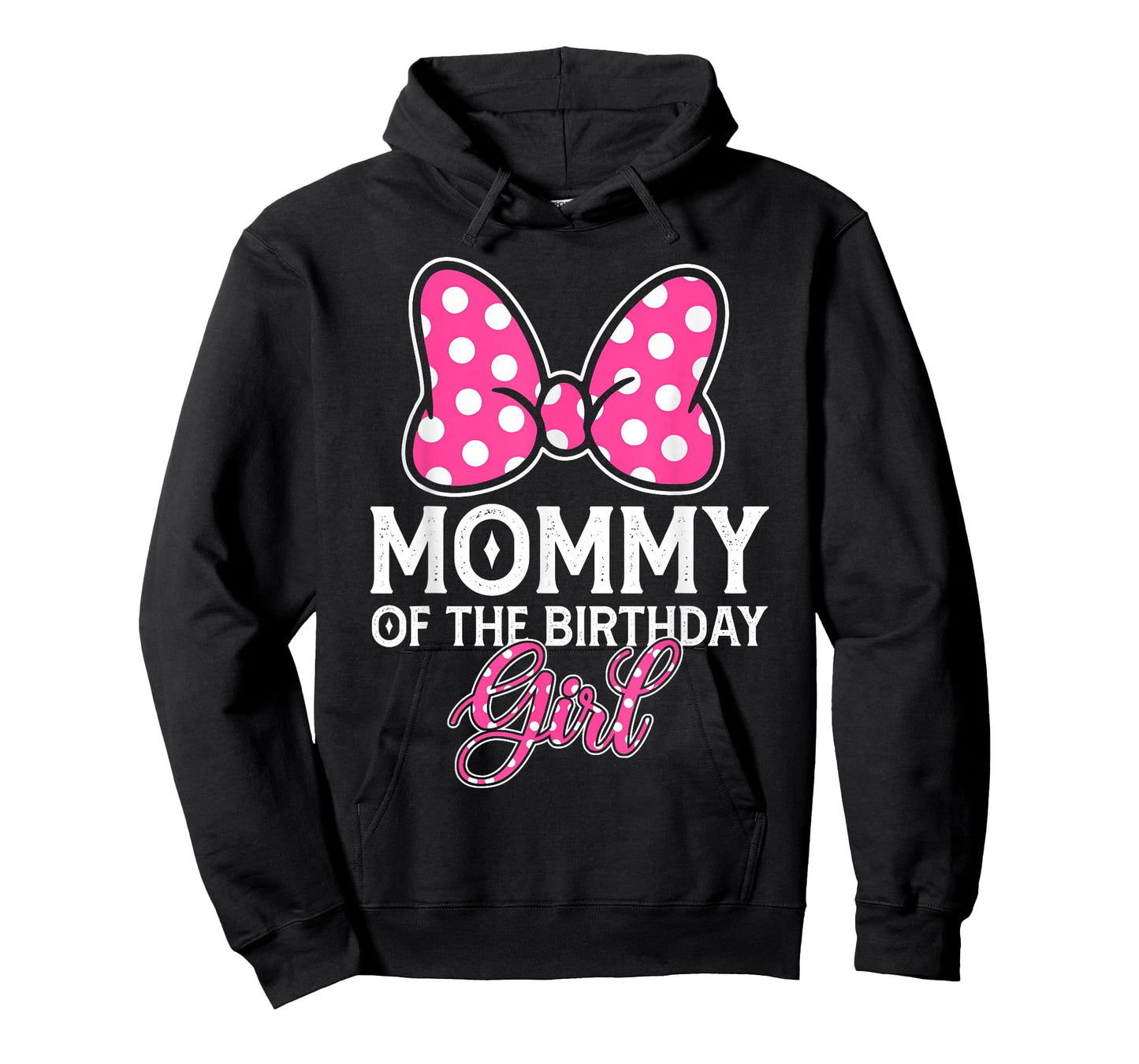 Mommy of The Birthday Girl Cute Pink Bow Family Matching T-Shirt