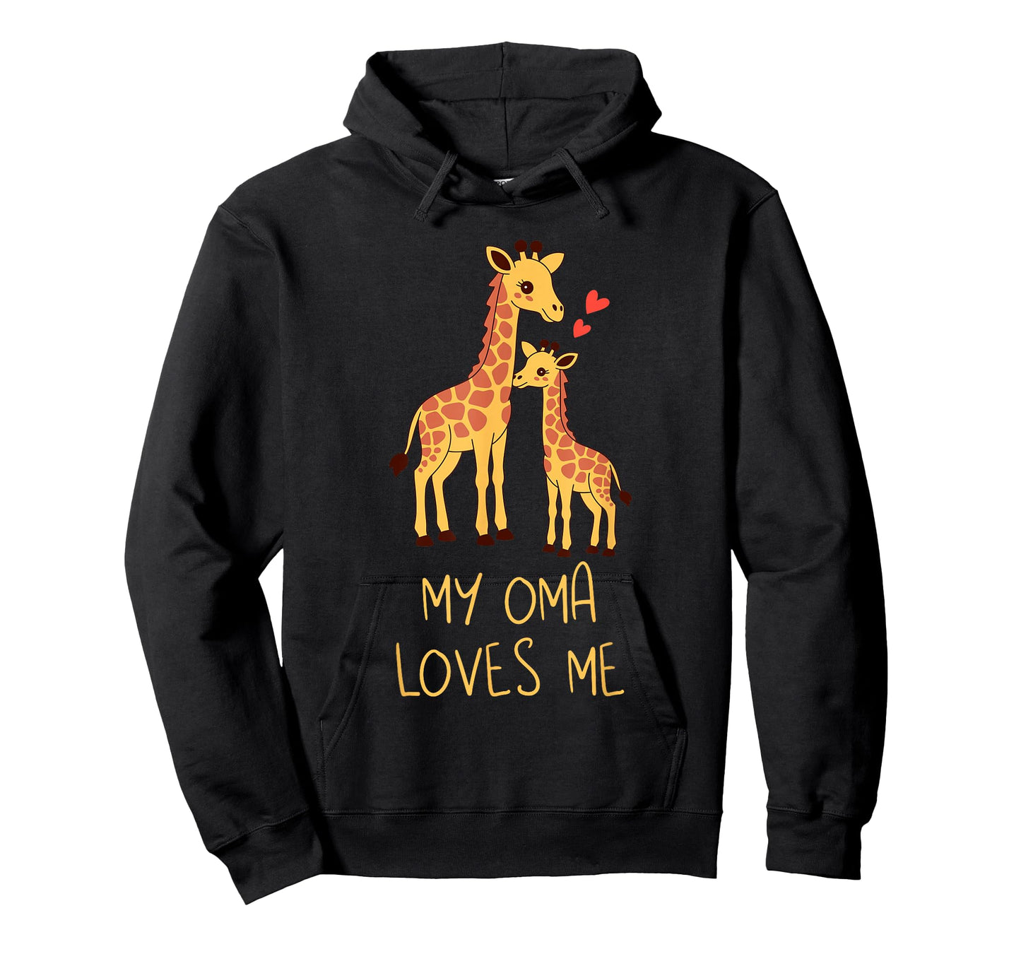 Cute Baby Giraffe and Grandma My Oma Loves Me T-Shirt