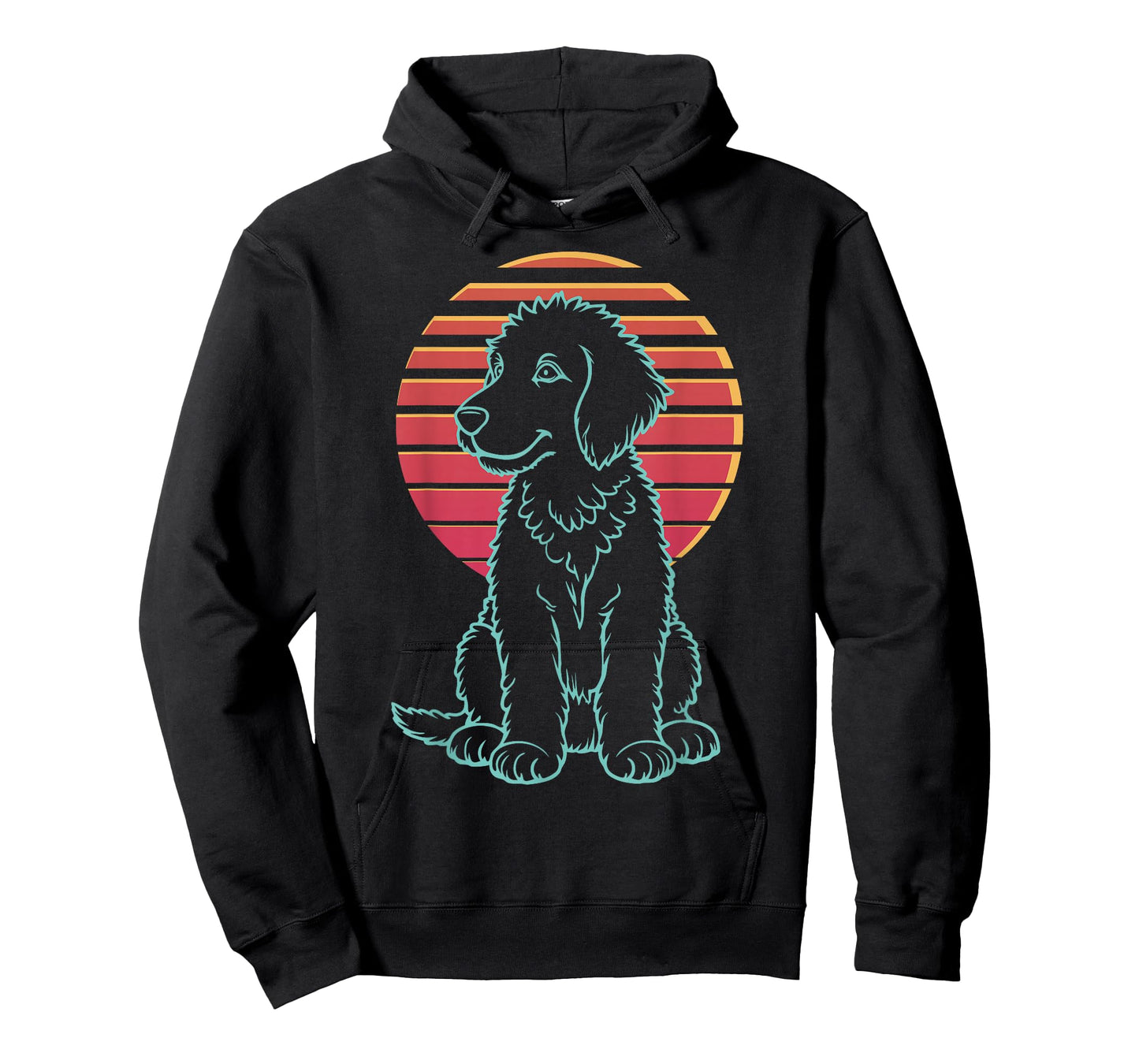 Bernedoodle Lover Dog Owner Retro Synthwave 80s T-Shirt