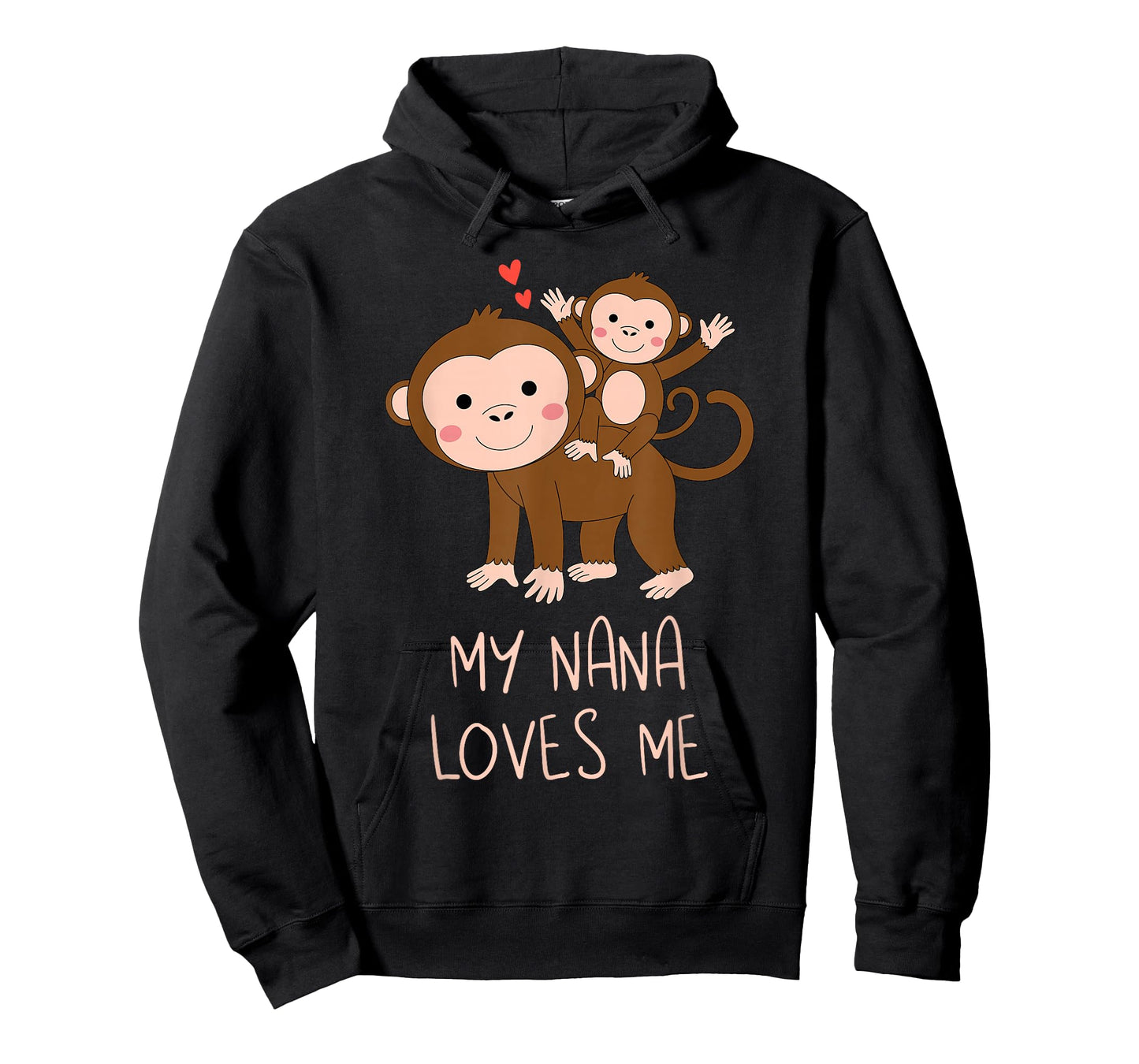 Cute Baby Monkey and Grandma My Nana Loves Me T-Shirt