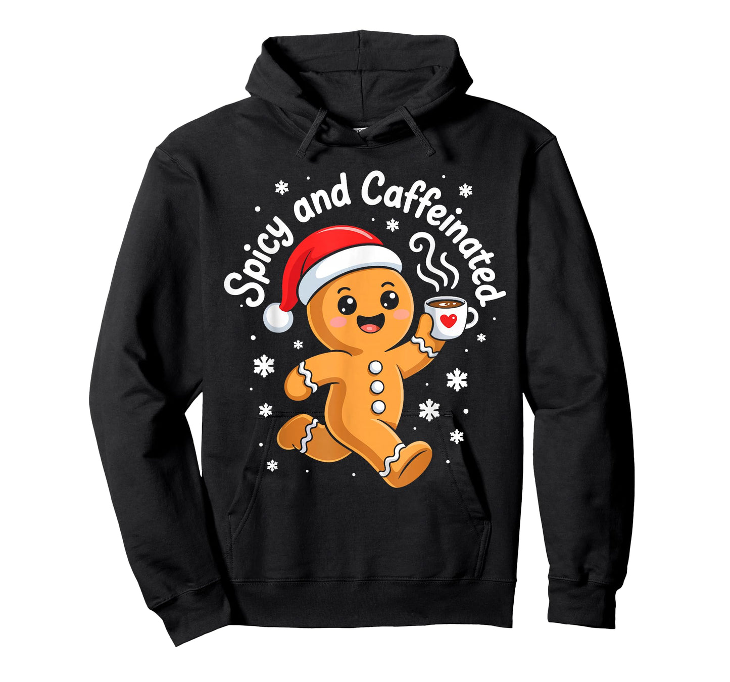 Spicy and Caffeinated Shirt Men Women Gingerbread Christmas T-Shirt