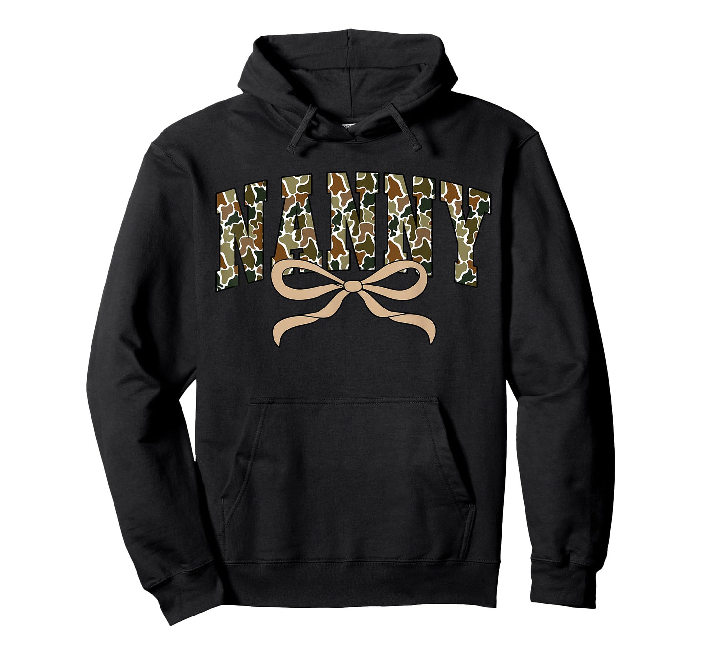 Retro Camo Nanny Coquette Bow Camouflage Grandma Mother Day T-Shirt