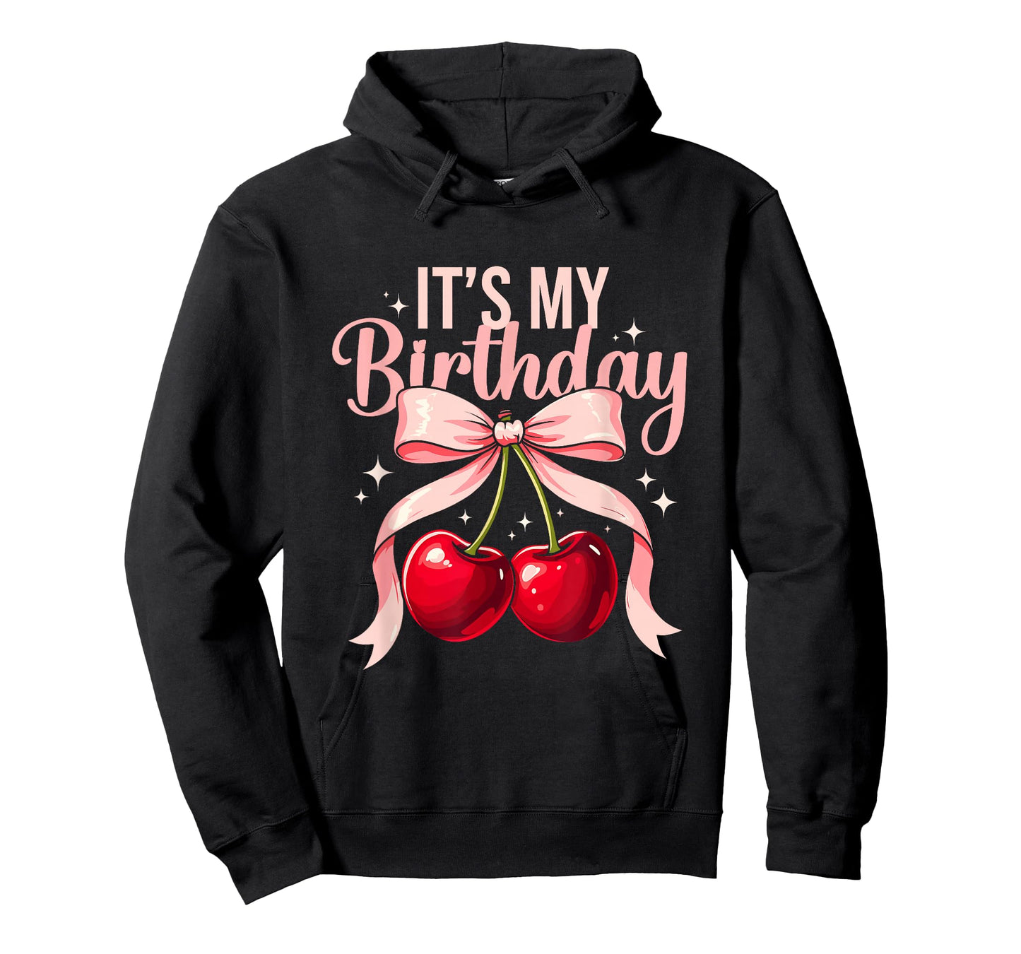 It's My Birthday Coquette Bow Cherry Birthday Girls Women T-Shirt