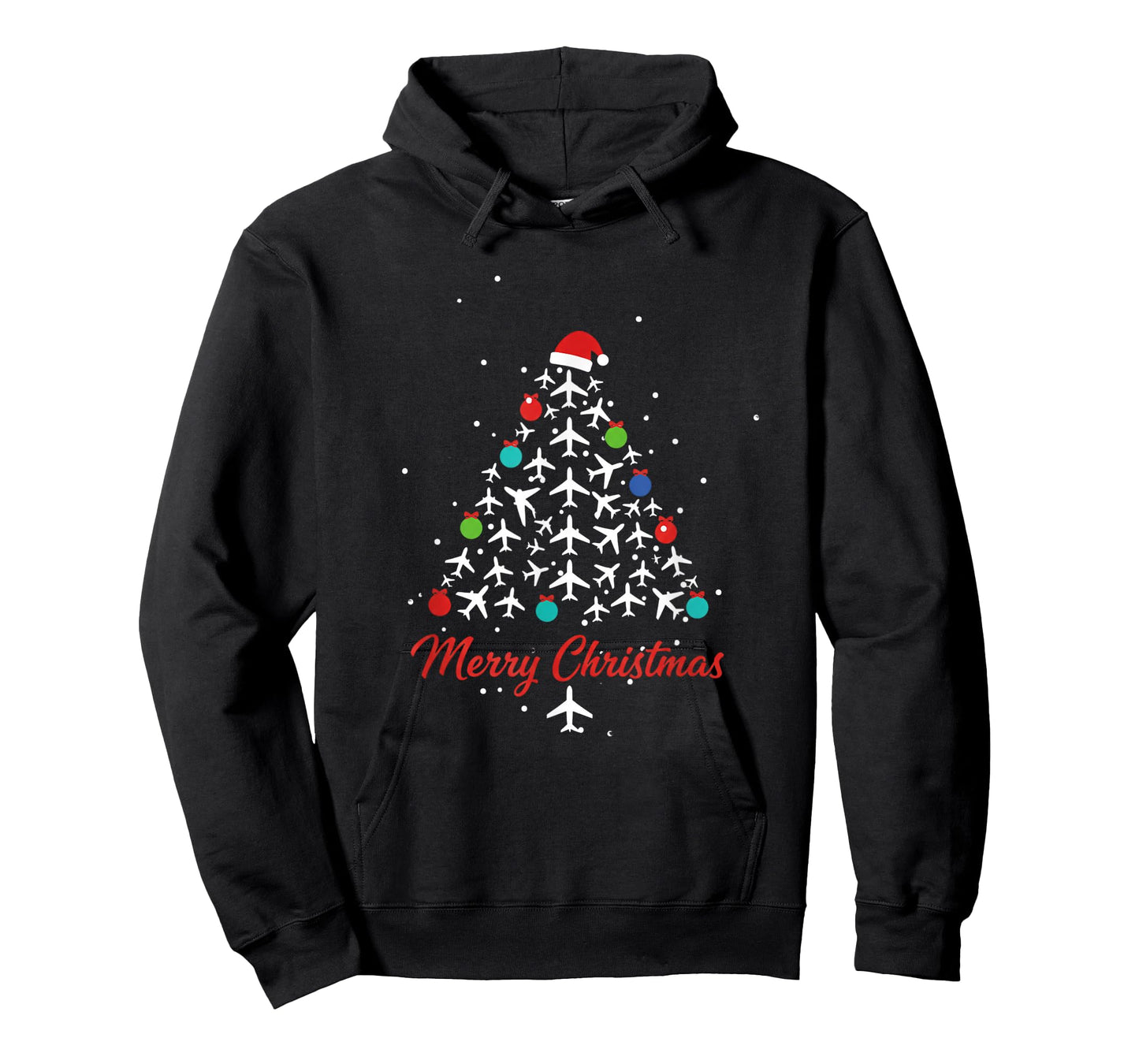 Christmas Airplane Tree Merry Christmas Pilot Travel Santa T-Shirt