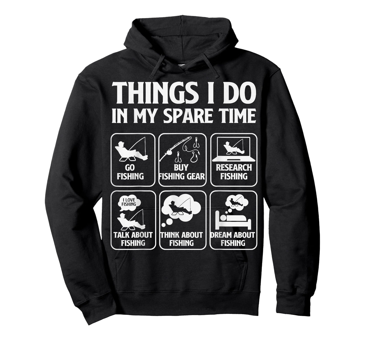 Things I Do in My Spare Time Fishing Boys Funny Fisherman T-Shirt
