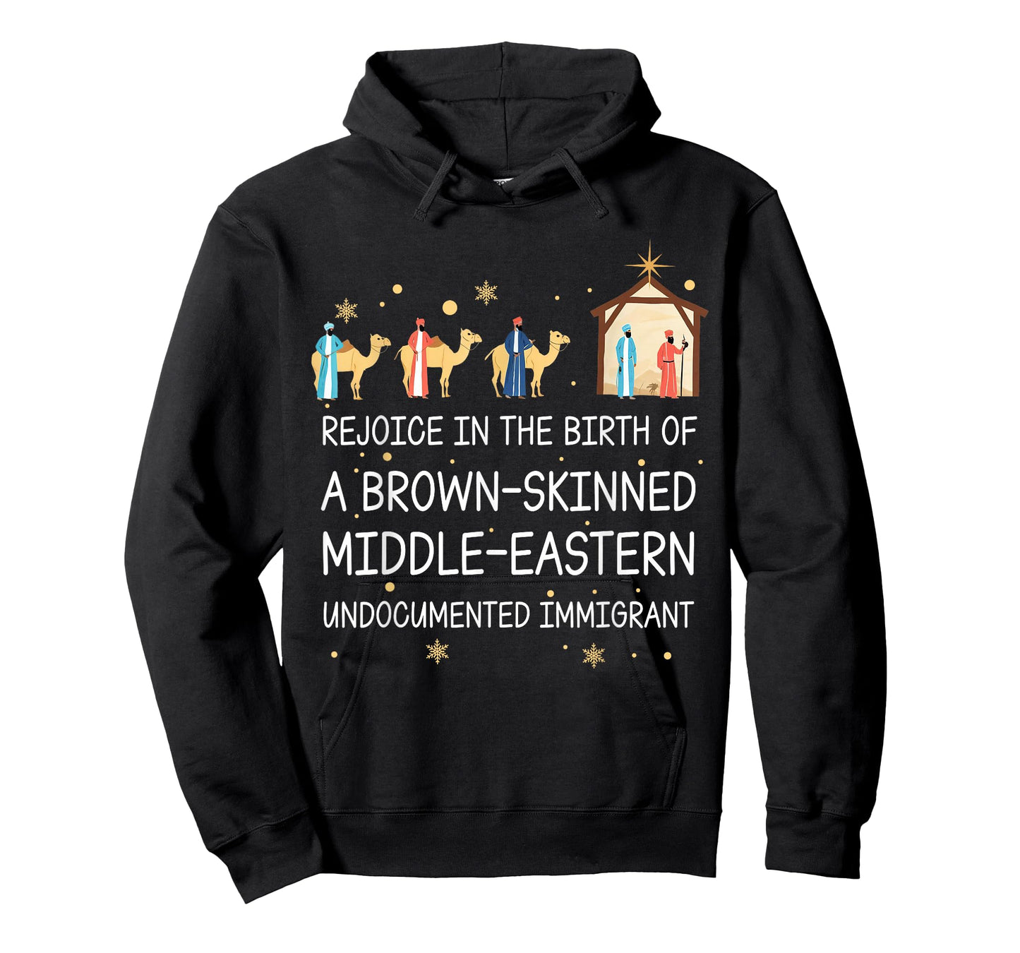 Rejoice in The Birth of A Brown Skinned Christian Christmas T-Shirt