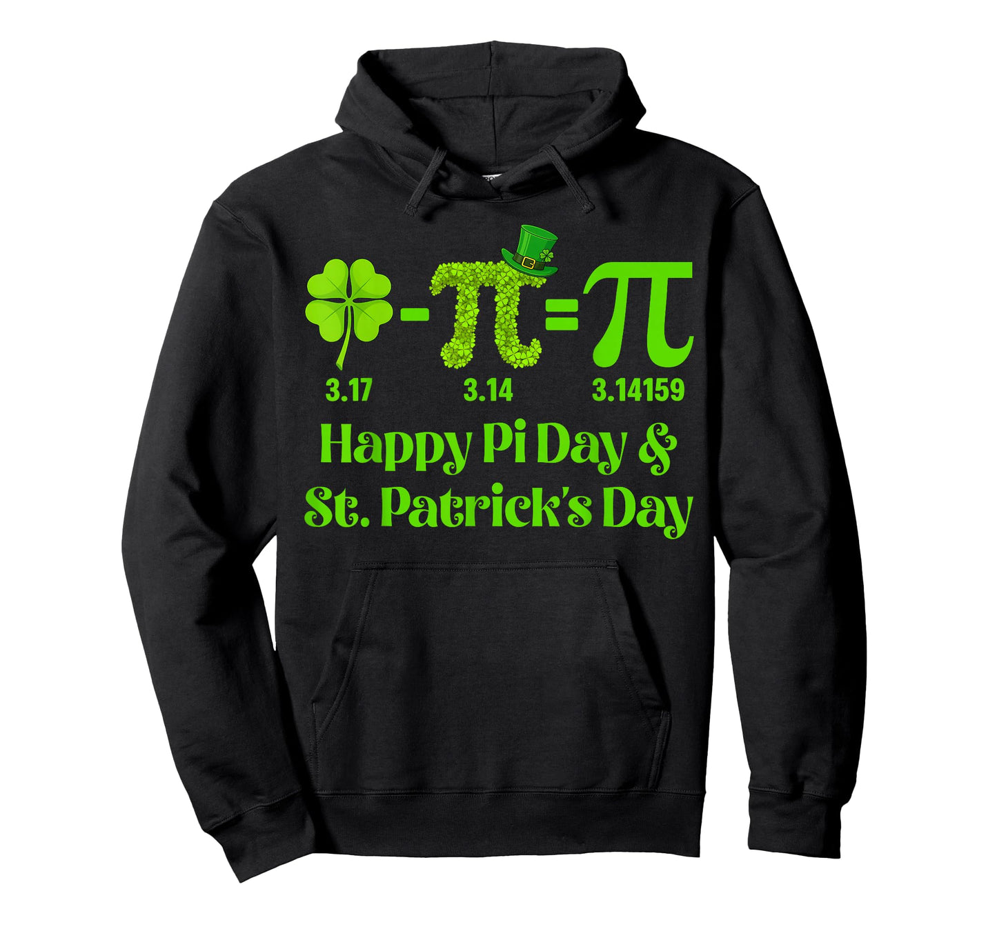 Happy Pi Day St Patricks Pi 3.14 Shamrock Men Boy Teacher T-Shirt