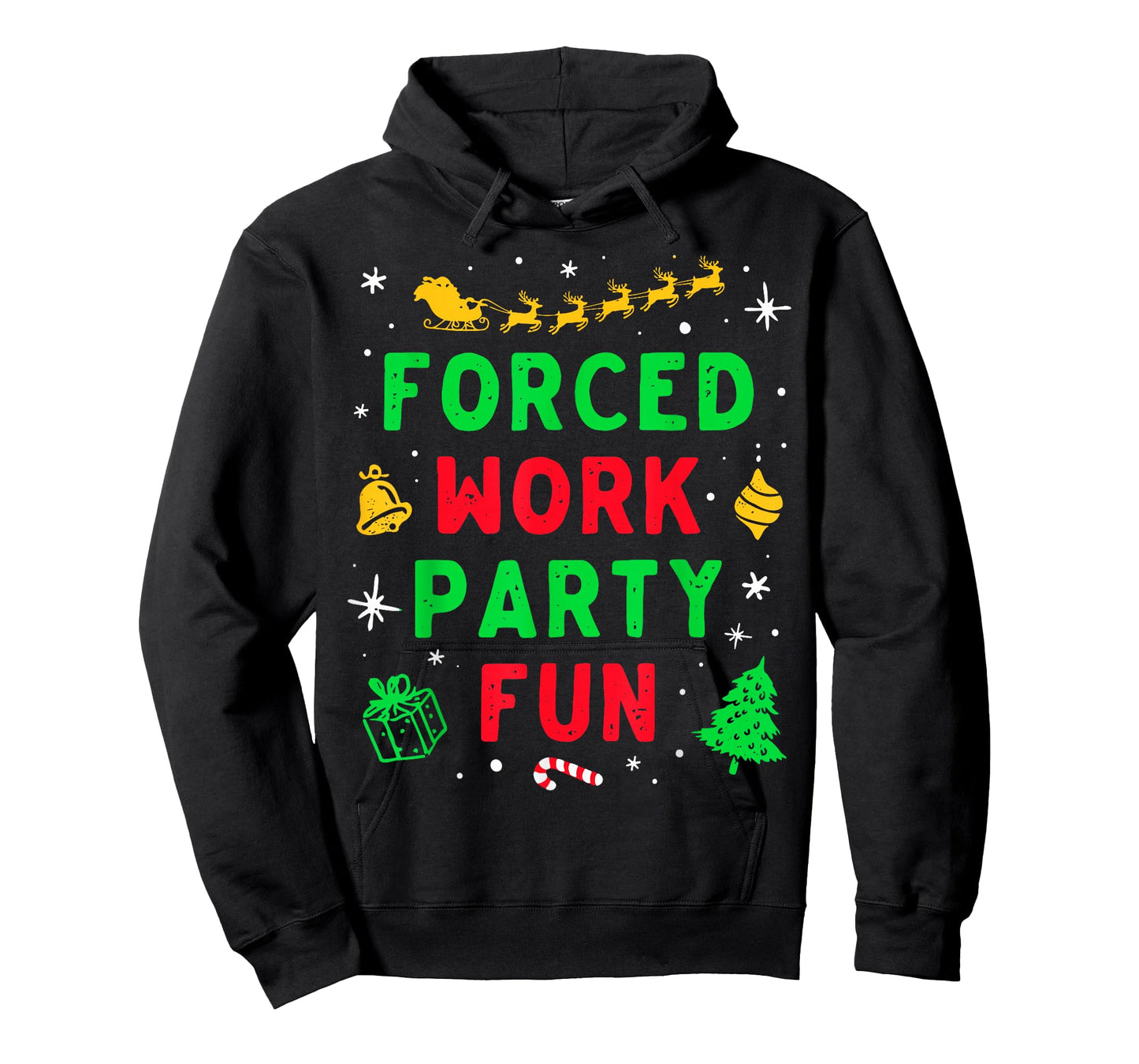 Forced Work Party Fun Vintage Office Merry Christmas Party T-Shirt