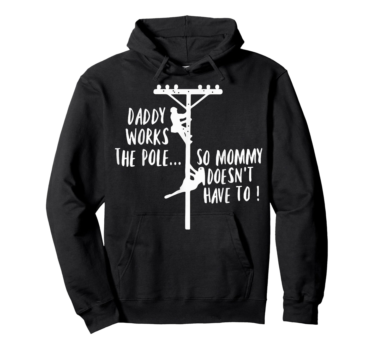 Retro Daddy Works The Pole So Mommy Doesn't Have to Lineman T-Shirt