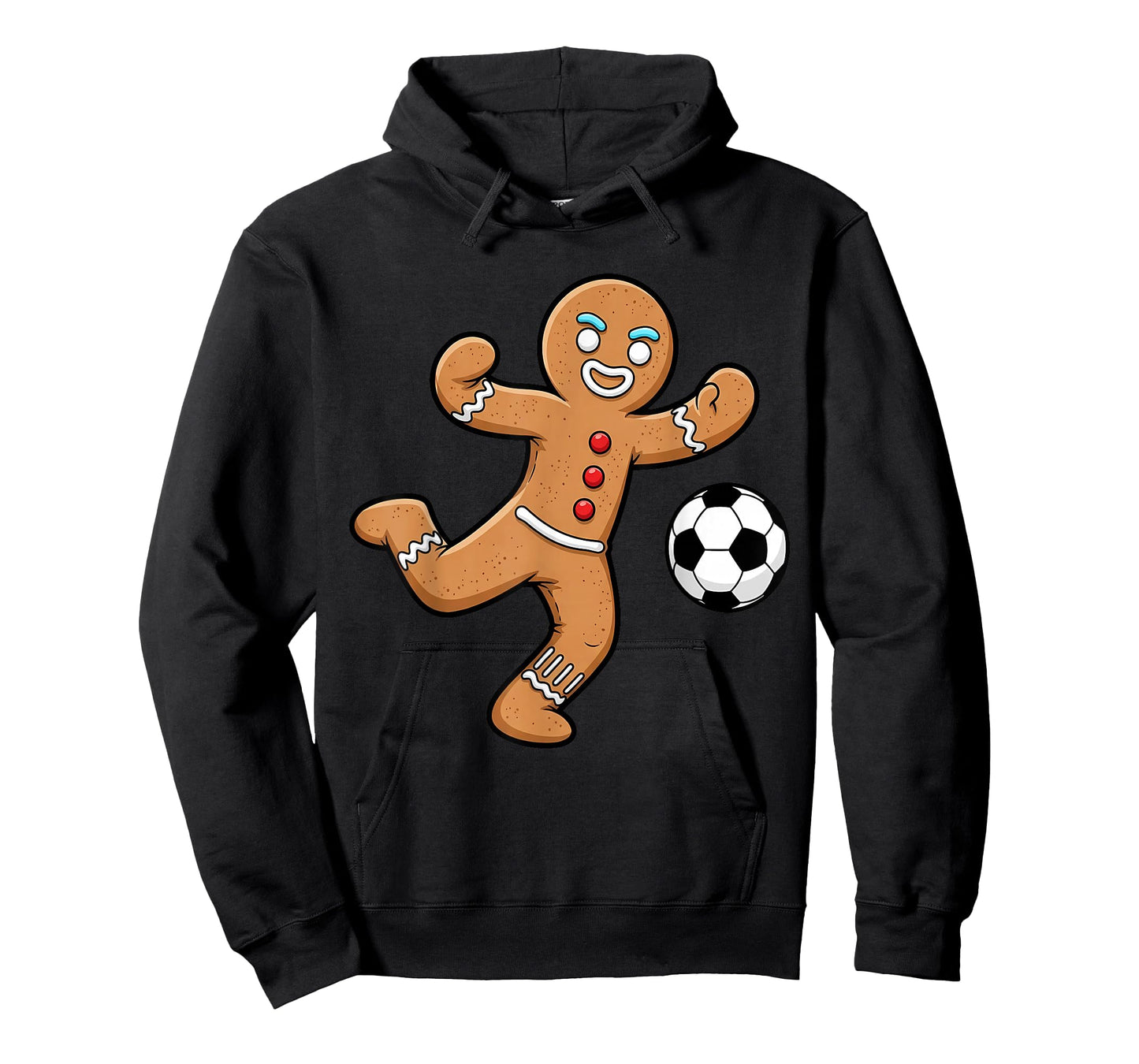 Gingerbread Soccer Player Funny Christmas Women Men Kids T-Shirt