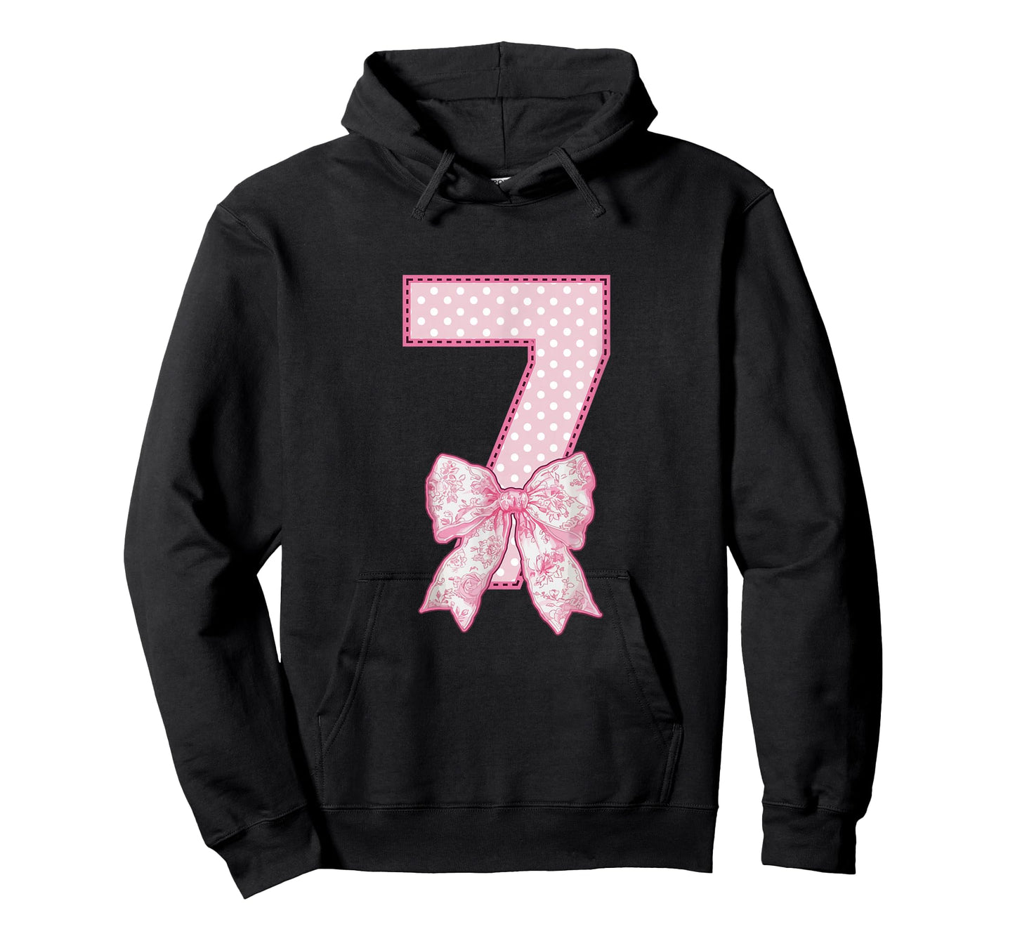 7th Birthday Shirt Girl Coquette Bow Kids Seven 7 Year Old T-Shirt