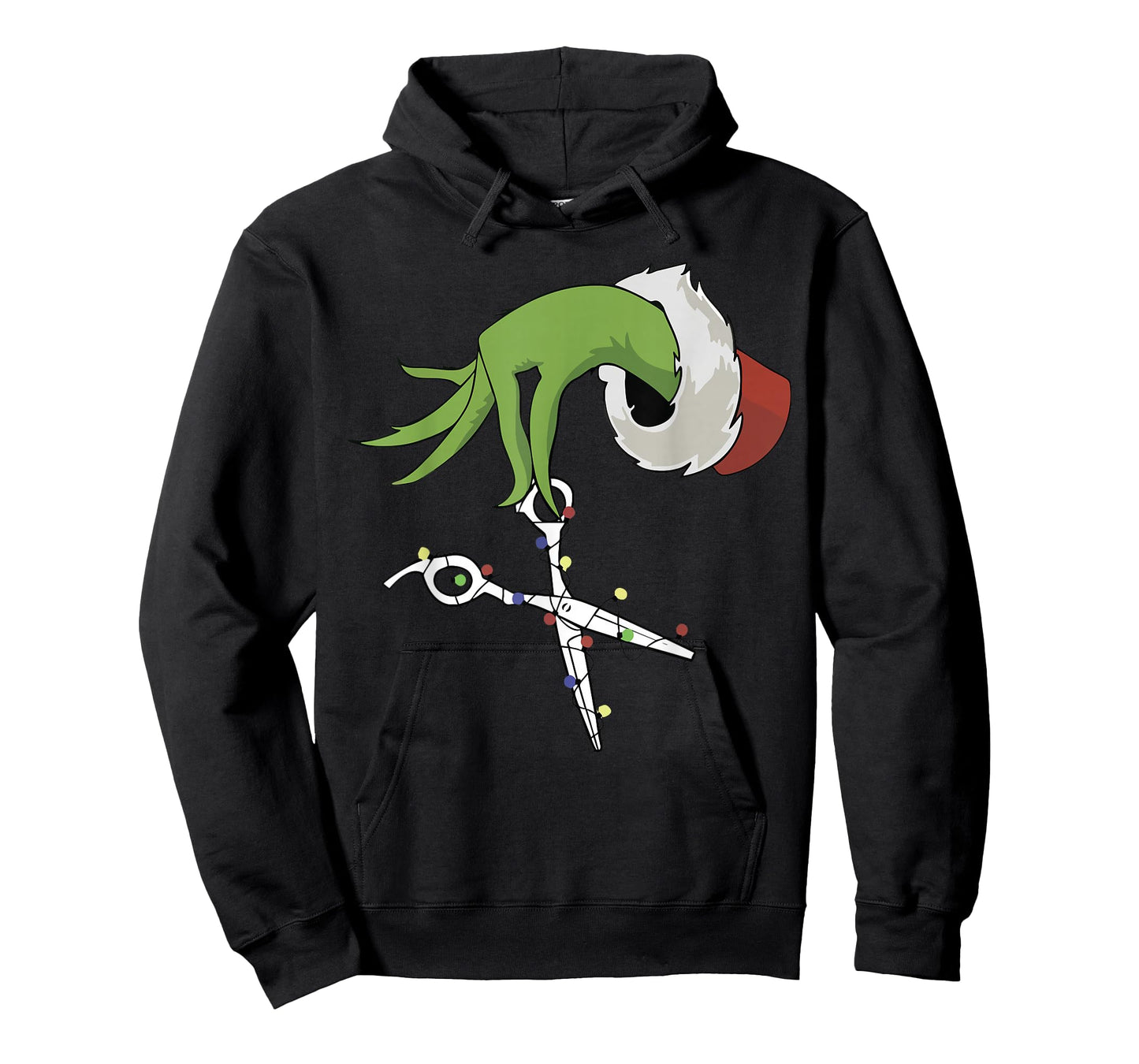 Funny Elf Hands Hair Stylist Hairdresser Scissor Barber Xmas T-Shirt