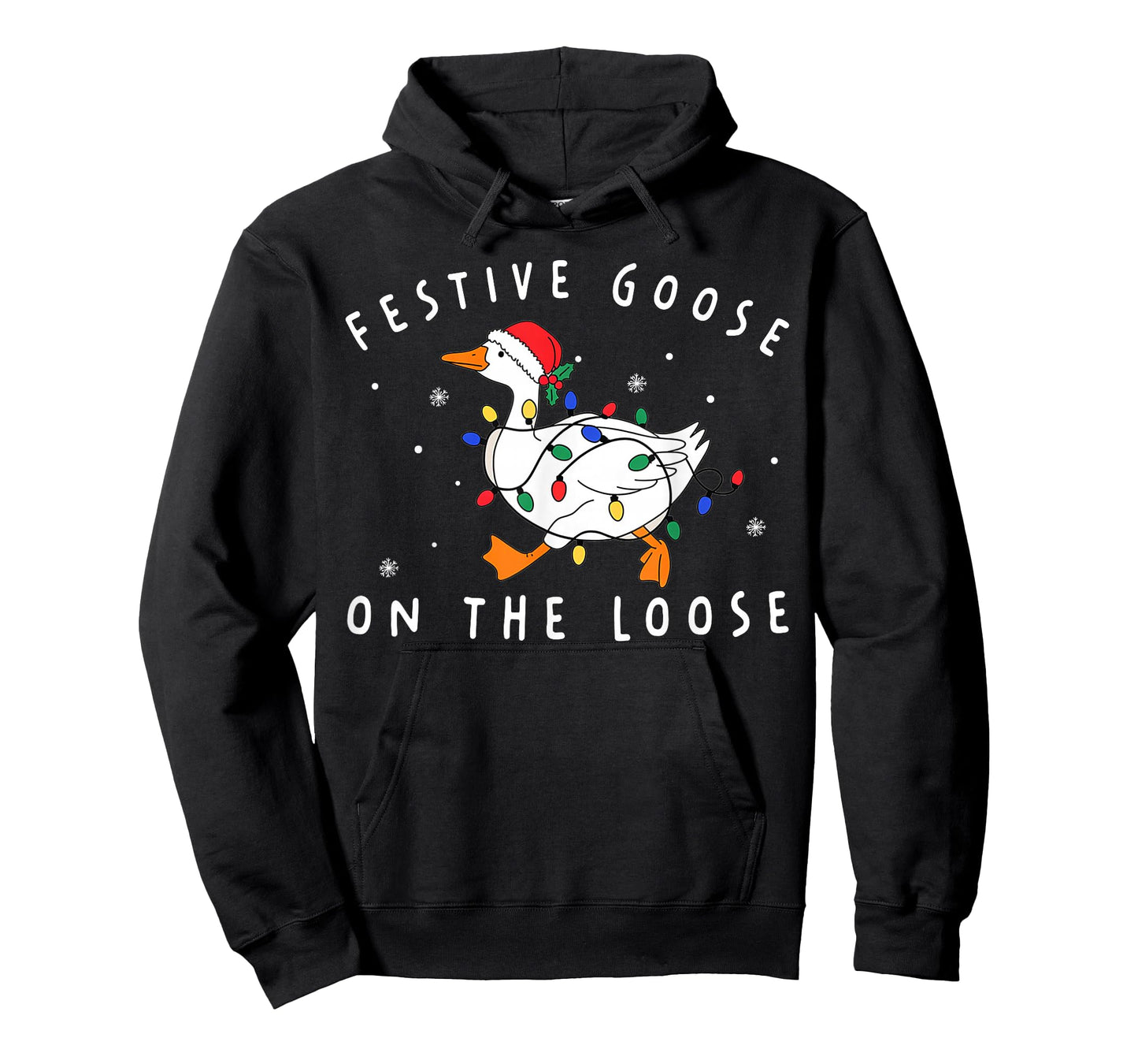 Retro Funny Festive Goose On The Loose Christmas Humor T-Shirt