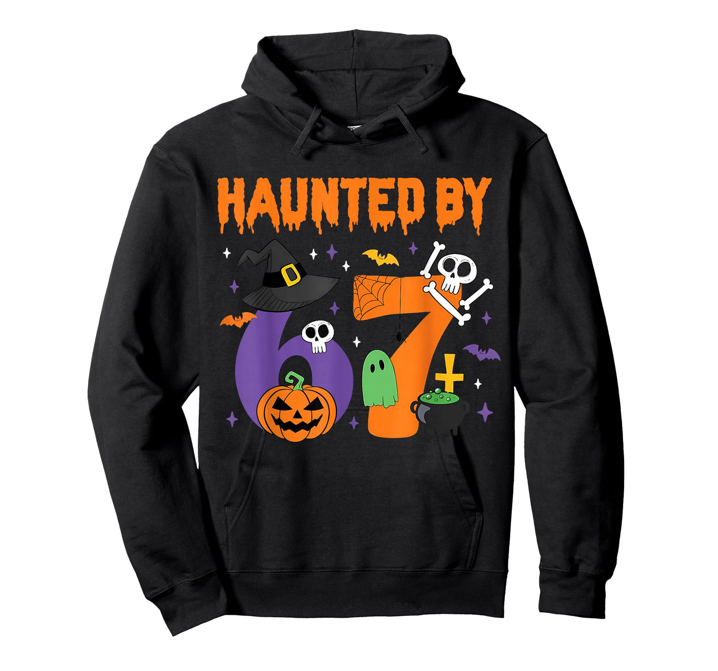 Haunted by 67 Funny Six Seven Meme 6 7 Halloween Costume Kid T-Shirt