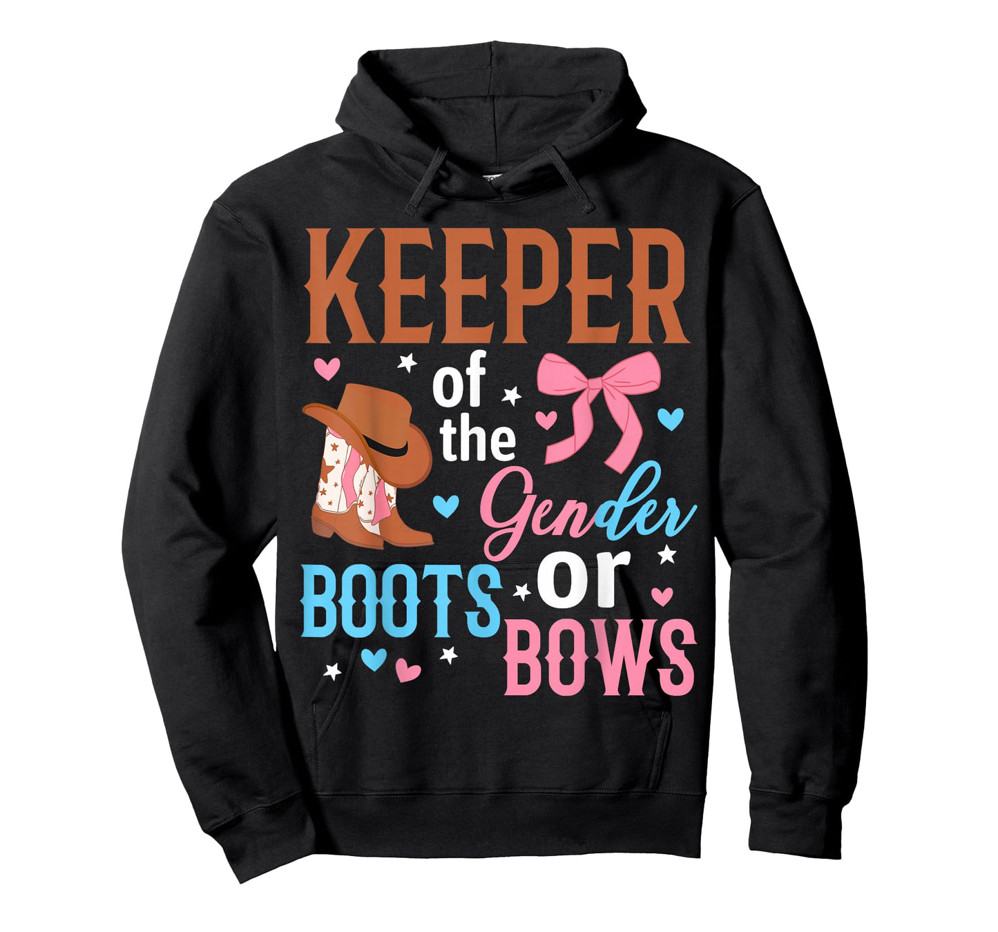 Keeper of The Gender Boots Or Bows Gender Reveal Party T-Shirt