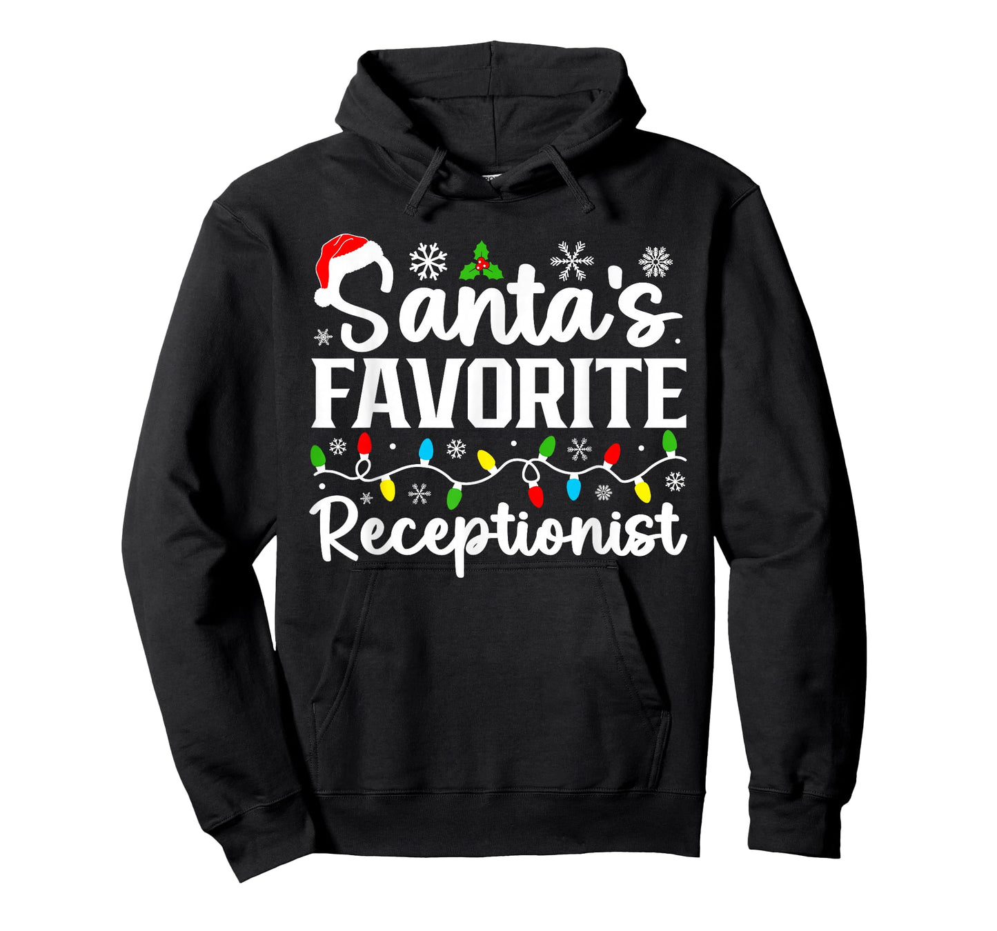 Santa's Favorite Receptionist Christmas Family Matching T-Shirt