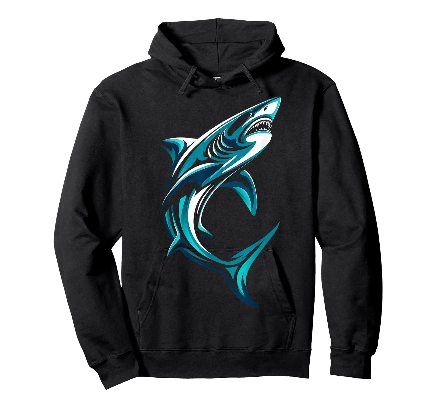 Turquoise Shark Nautical Blue Ocean Graphic T-Shirt