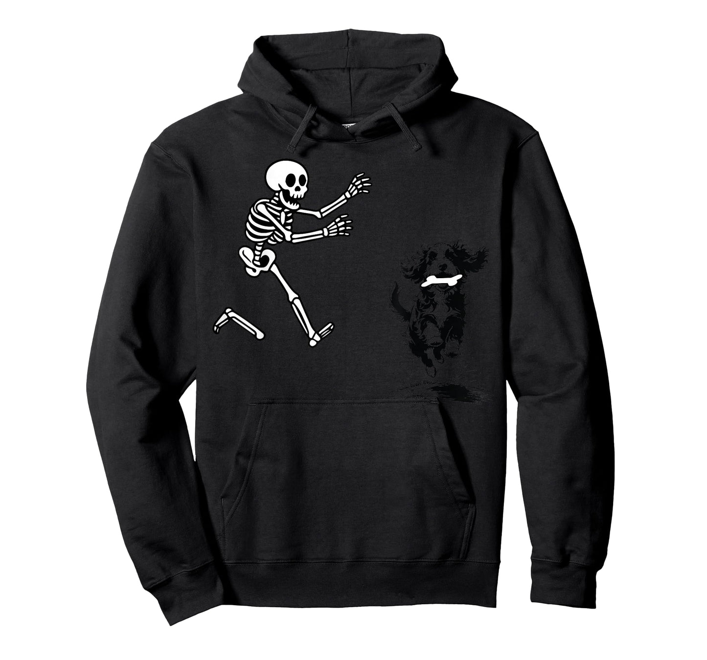 Funny Bernedoodle Running Skeleton Halloween T-Shirt