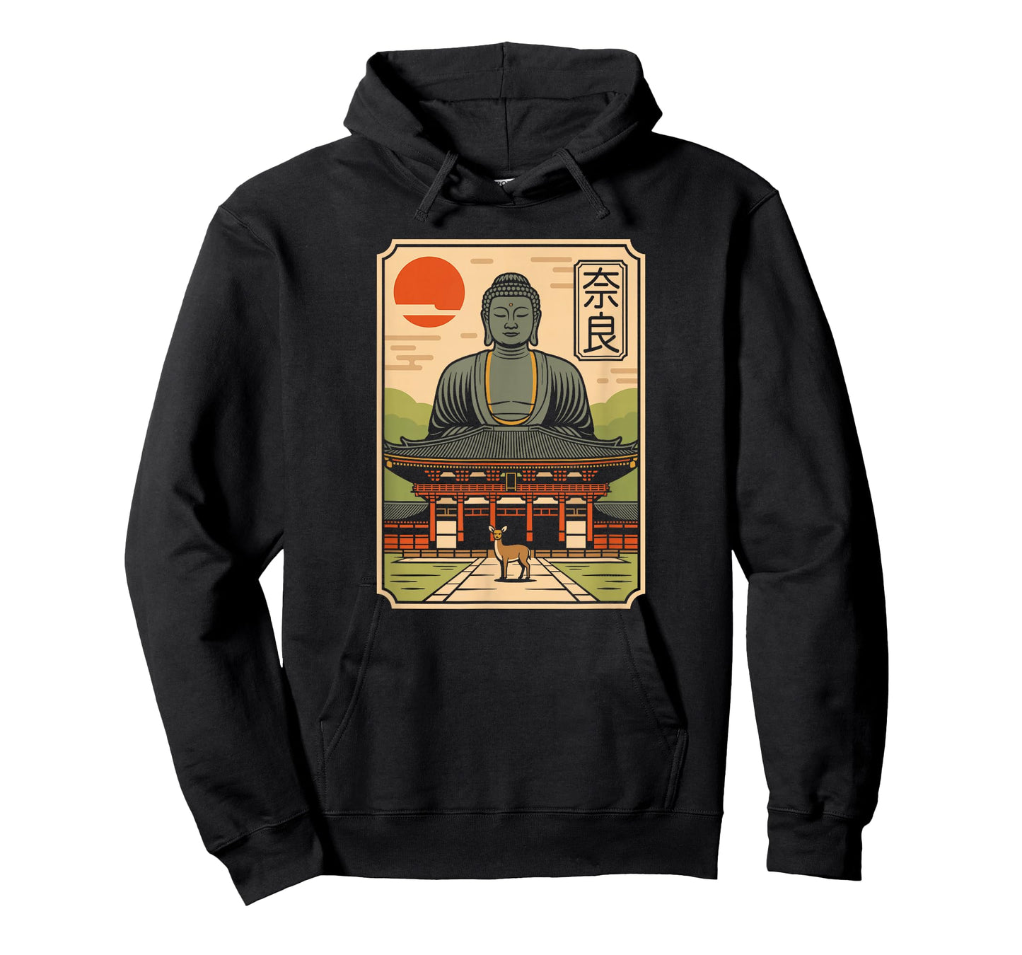 Nara Deer Japan Retro Todaiji Temple Japanese Kanji Souvenir T-Shirt