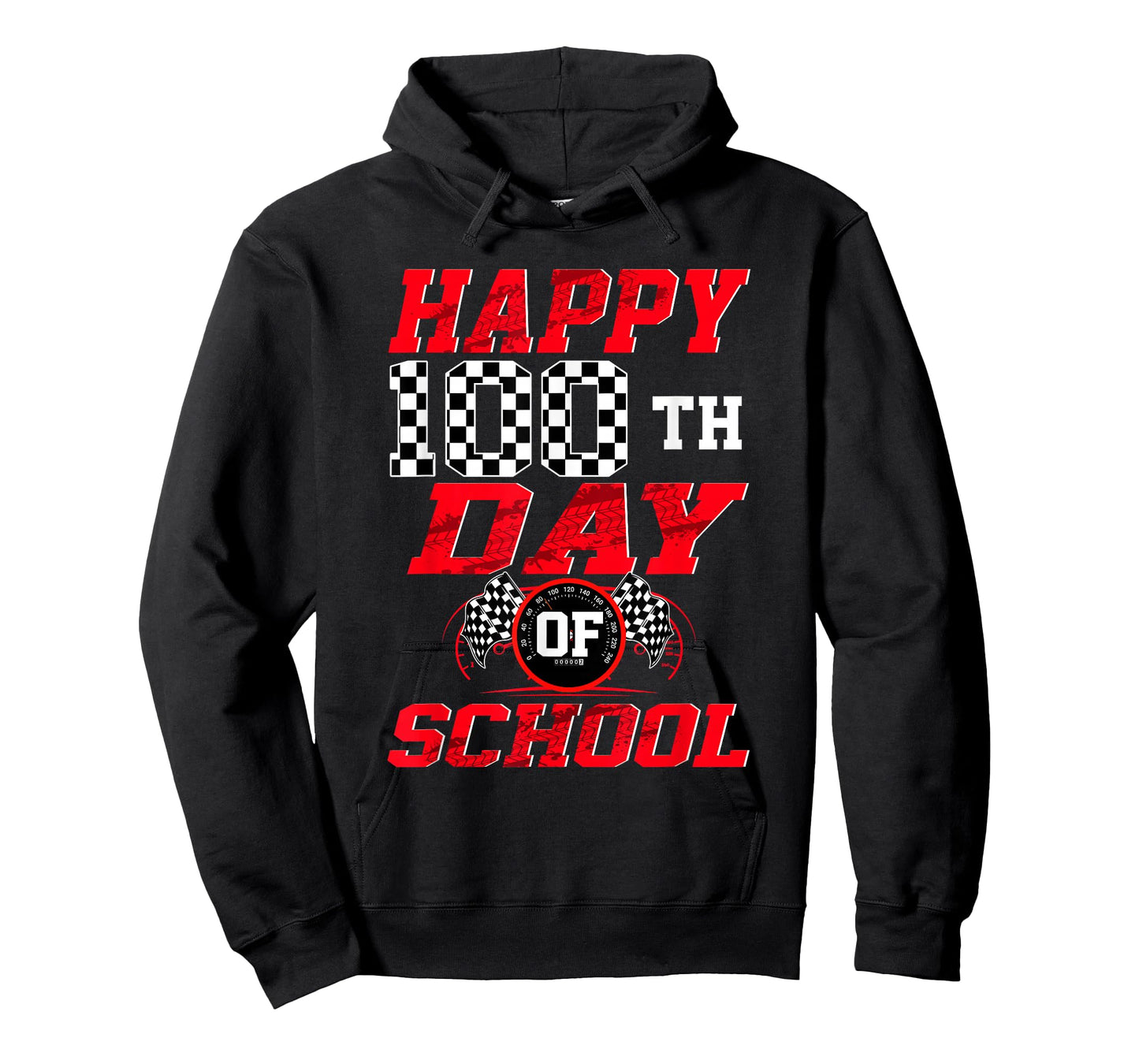 Happy 100 Days of School Racing Car Theme 100th Day T-Shirt
