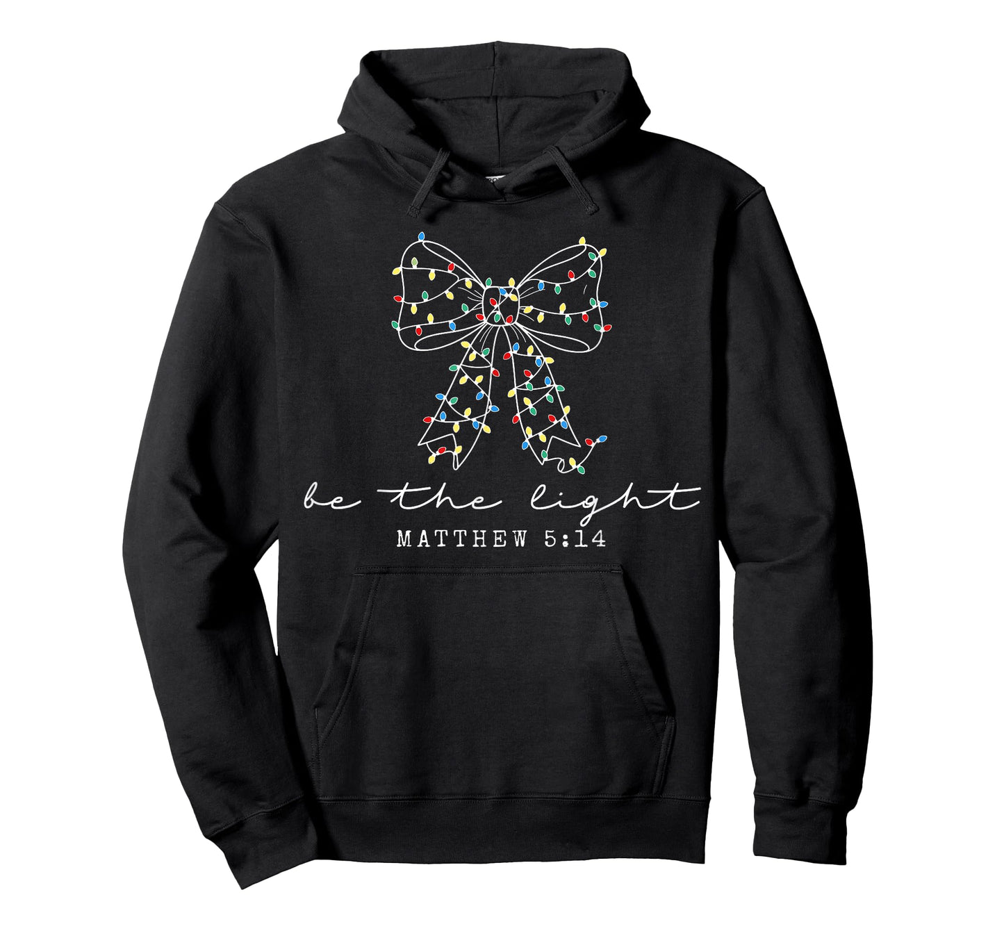 Be The Light Matthew 5:14 Coquette Bow Christian Xmas Light T-Shirt