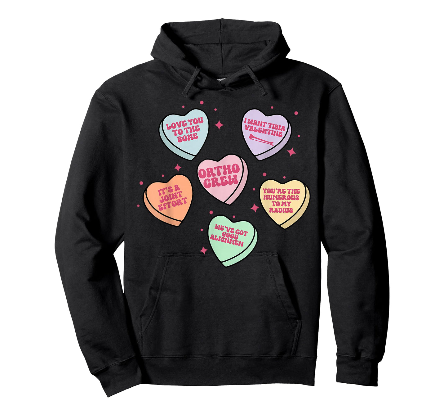 Ortho Crew Candy Heart Valentines Orthopedics Surgeon Nurse T-Shirt