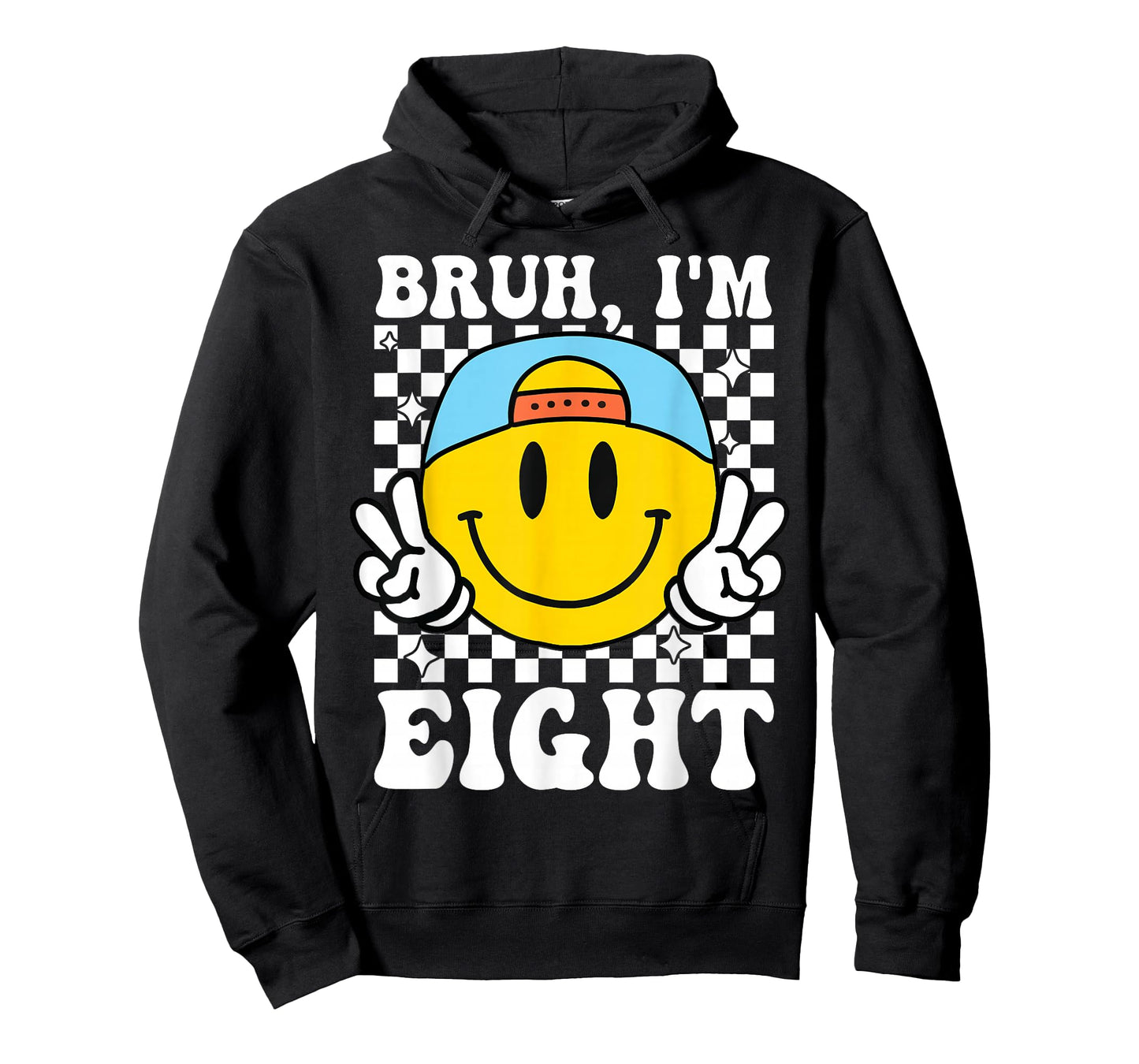 Bruh I'm Eight 8 8th Birthday Groovy Boys Girls 8 Years Old T-Shirt