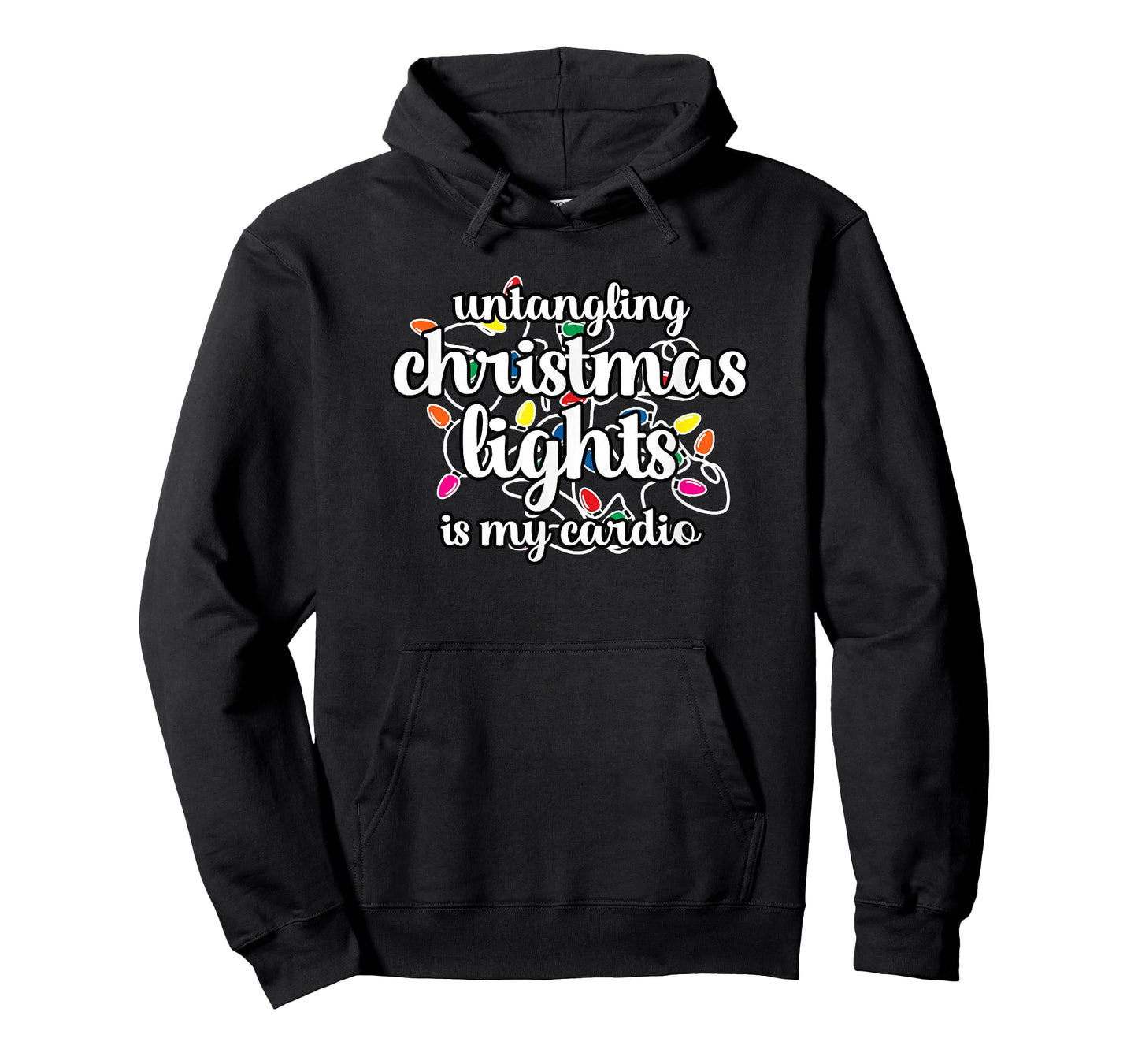 Funny Christmas Tee Untangling Christmas Lights is My Cardio T-Shirt