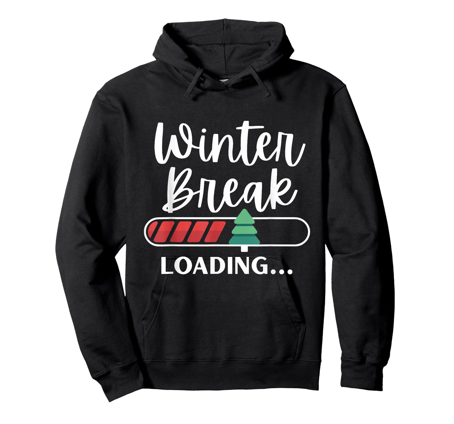 Winter Break Loading Christmas Tree Teacher Student Pajama T-Shirt