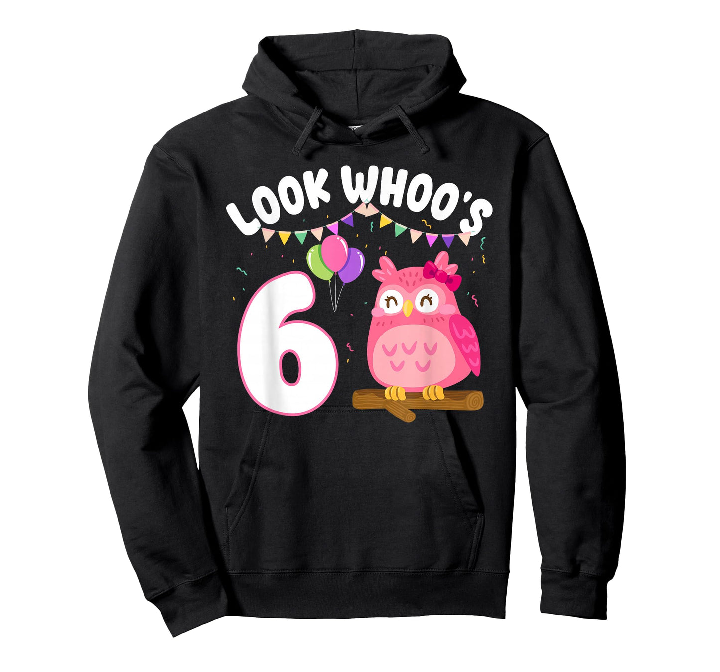 Look Whoo's 6 Year Old Girl Birthday Owl Themed Party 6th T-Shirt